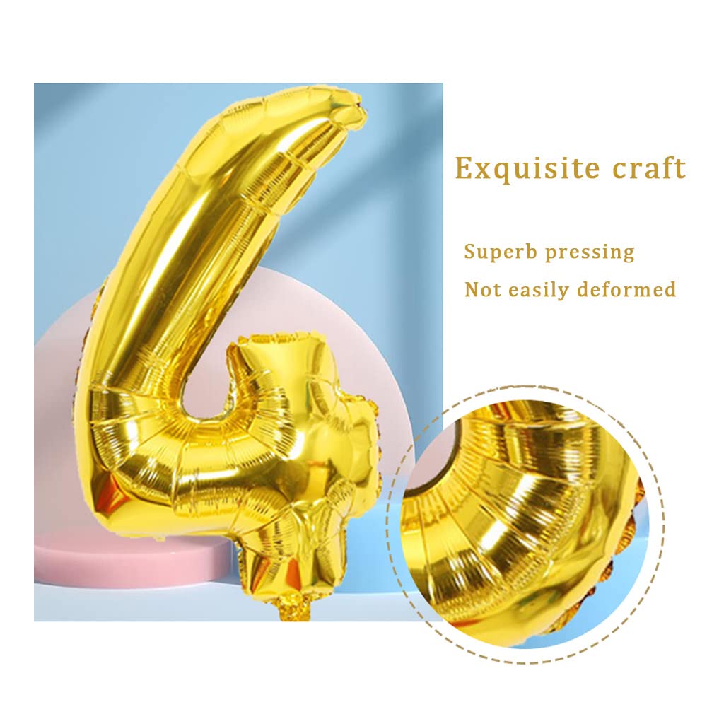Kyweel 40 Inch Gold Digital Helium Foil Balloons - Elegant Party Decorations for Birthday, Wedding, Mitzvah, Anniversary & Photo Shoot - Perfect for Indoor & Outdoor Celebrations, Baby Showers & Graduation Parties