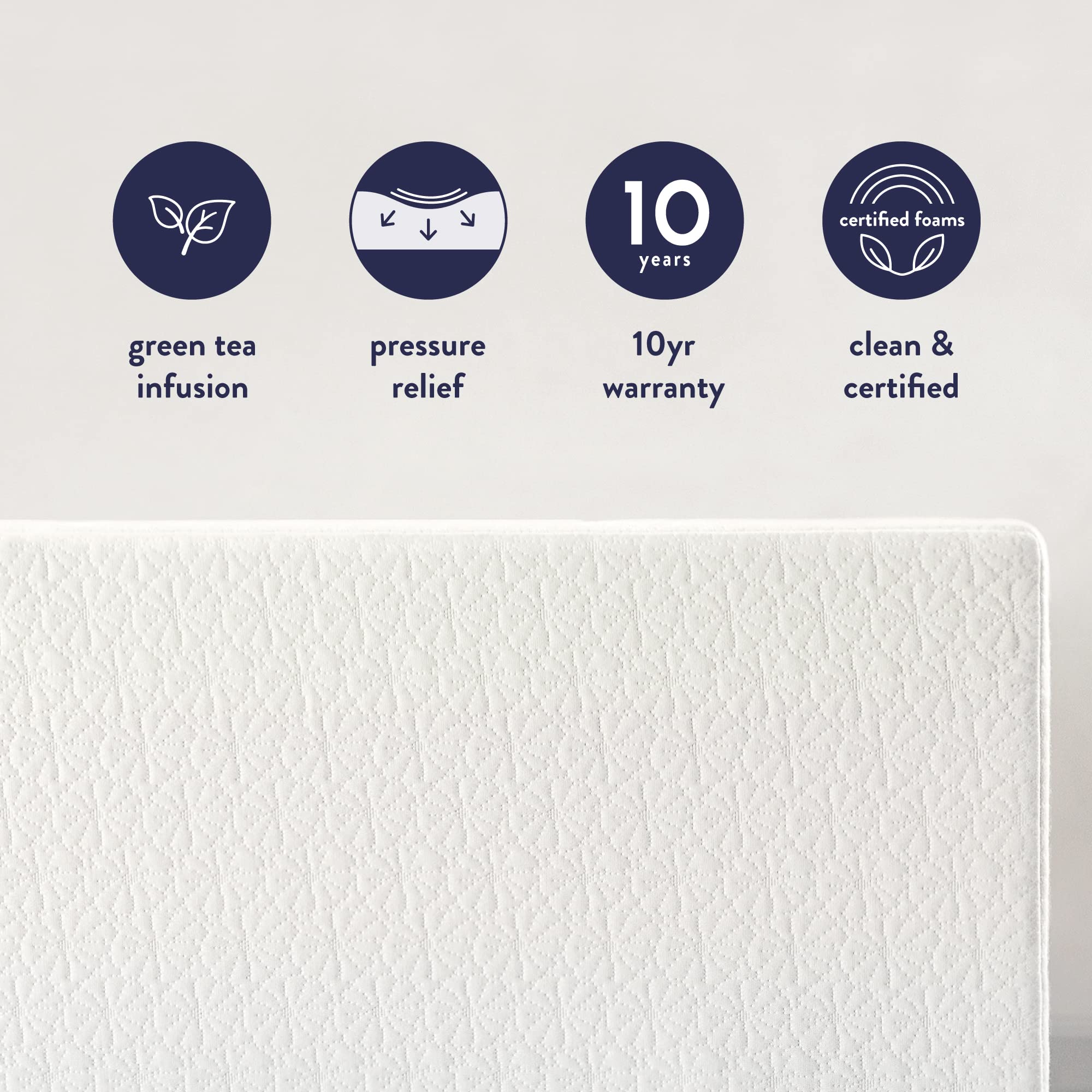 Best Price 10 Inch Full Mattress in a Box - Green Tea Infused Memory Foam for Cool Sleep & Pressure Relief - Perfect for Guest Rooms, Dorms & Small Spaces (White)