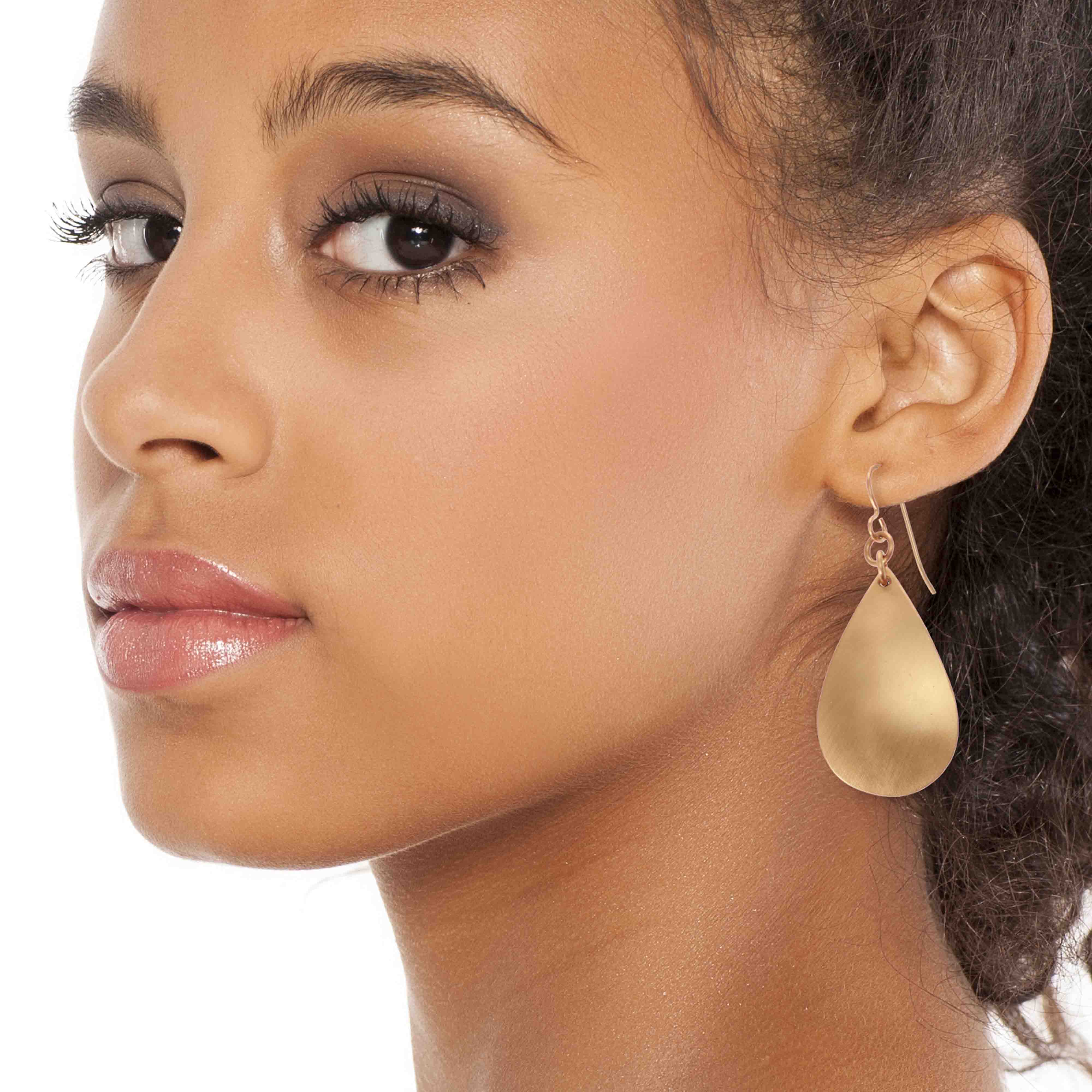 Brushed Bronze Teardrop Earrings for Women - Elegant Dangle Drop Earrings Jewelry - Perfect for Weddings, Parties & Special Occasions