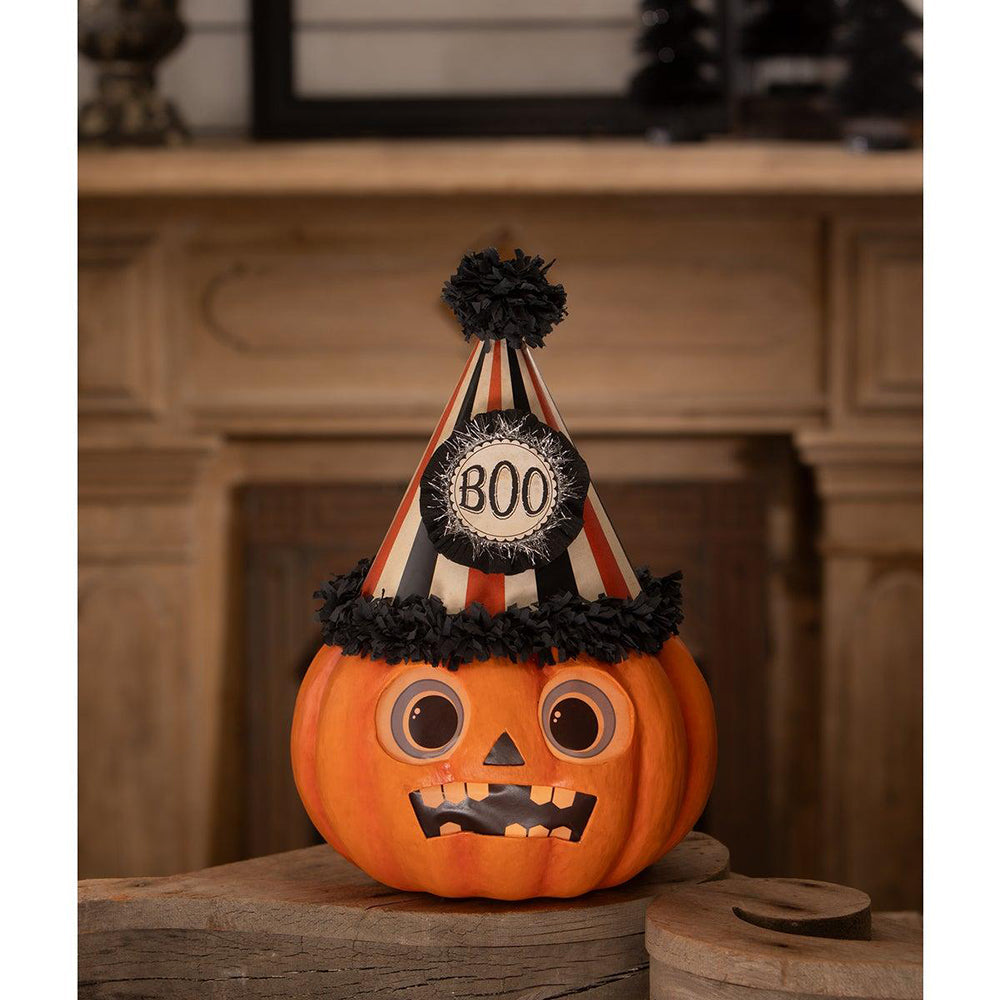 Boo Party Halloween Pumpkin Decor by Bethany Lowe Designs - Spooky Fall Home Decor for Porch, Mantel & Party Displays