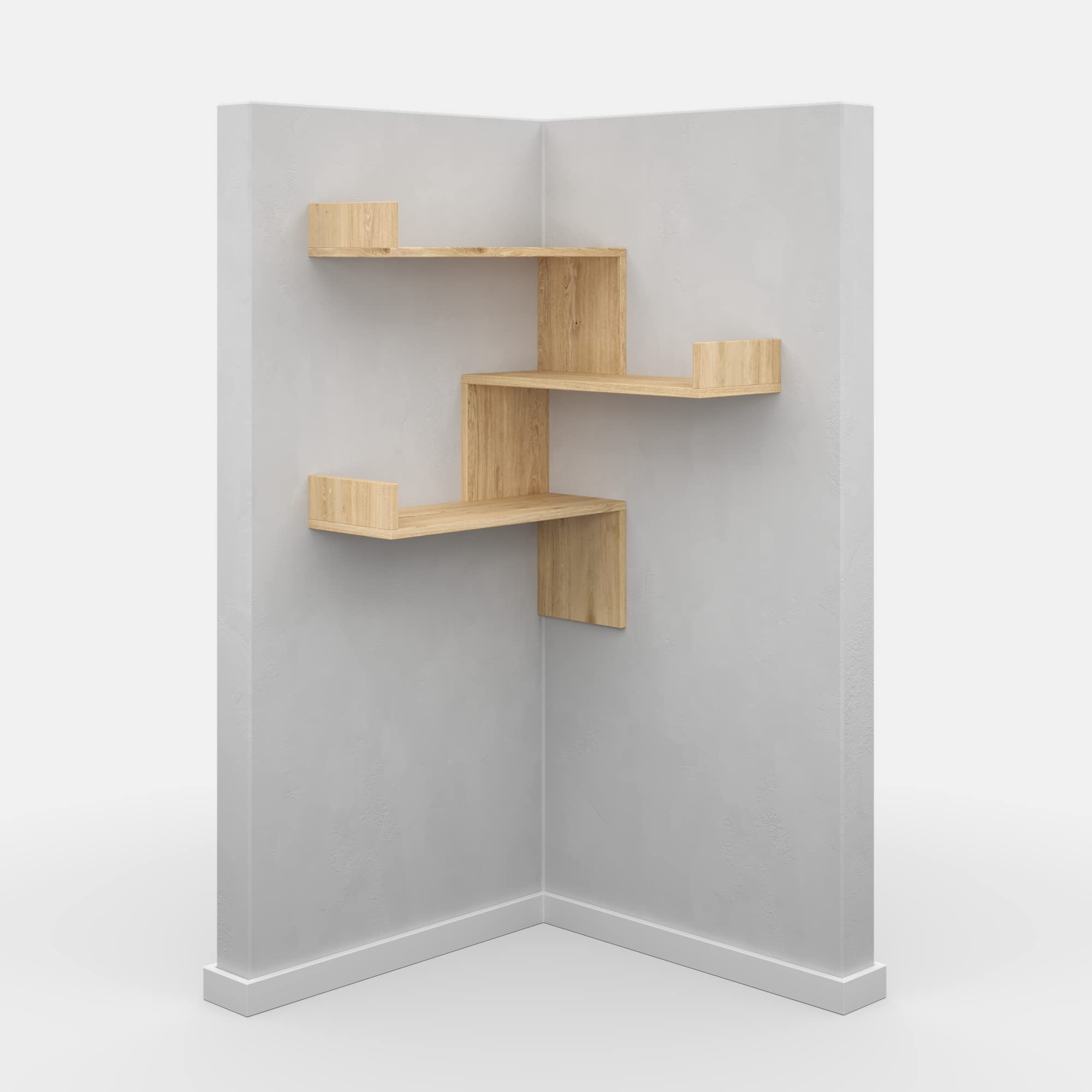 Ada Home Decor Walker Modern Oak Wall Shelf 35.43