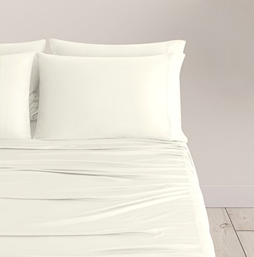 SHEEX Breezy Cooling Sheet Set - Queen Size, 2 Pillowcases, Breathable & Silky-Soft Fabric in Ivory | Perfect for Hot Sleepers & Summer Nights