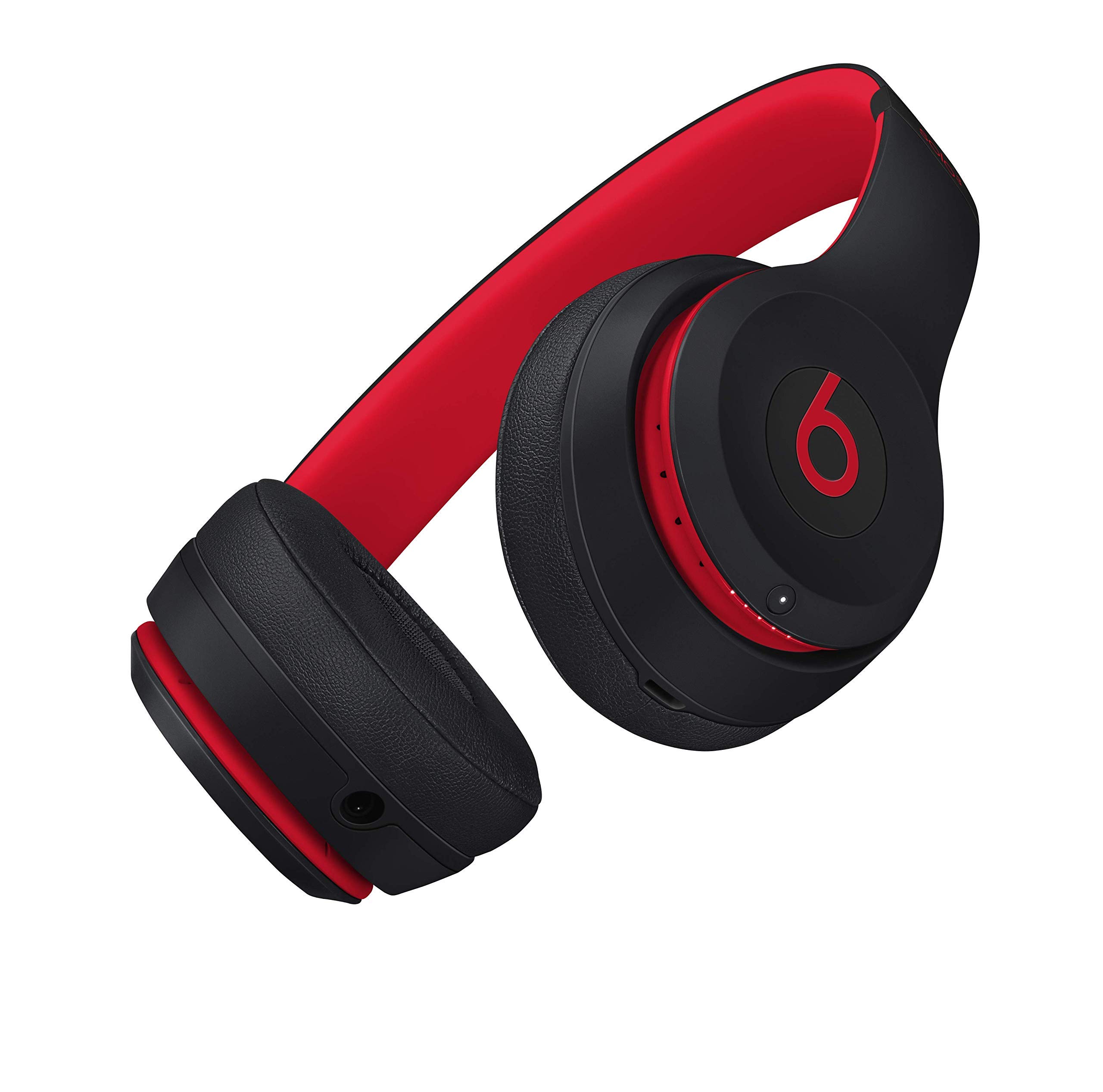 Beats Solo3 Wireless On-Ear Headphones - Bluetooth, 40 Hours Battery Life, Built-in Mic - Defiant Black-Red (Renewed) - Perfect for Gym, Travel & Commuting