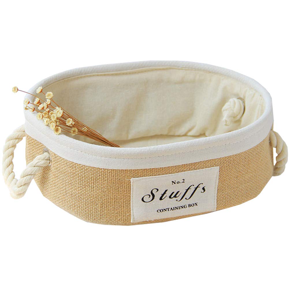 XIMIXI Large Natural Jute Storage Basket with Handles - Eco-Friendly Organizer for Home, Office, Nursery & Closet Storage Solutions