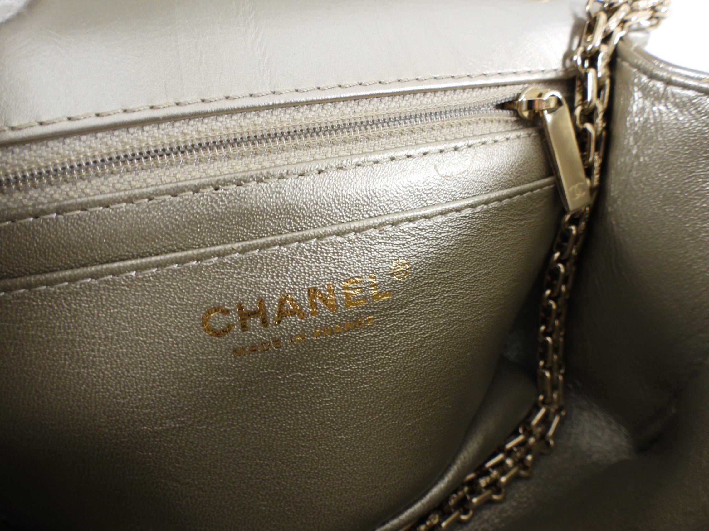 Chanel Silver Aged Leather Mini 2.55 Reissue Flap Bag - Vintage Luxury Handbag for Women, Perfect for Evening Parties & Special Occasions