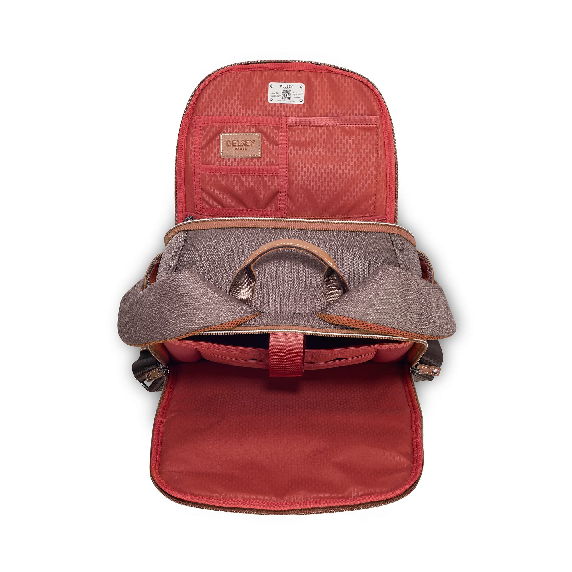Delsey Paris Chatelet 2.0 Travel Laptop Backpack for Men & Women - 15.6 Inch Laptop Compartment, Water-Resistant, Business & College Backpack - Perfect for Commuting, Air Travel & Daily Use (Chocolate Brown)
