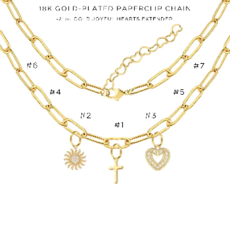 Charm Necklace with Assorted Charms - Elegant Layering Jewelry for Women - Perfect for Everyday Wear, Gifts & Special Occasions