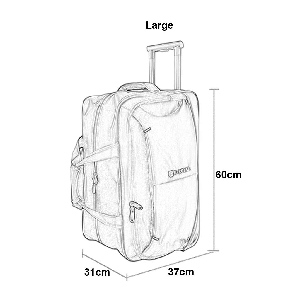 Waterproof Rolling Duffle Bag 24inch - Wheeled Carry On Luggage with Wheels, Soft Travel Tote for Business & Overnight Trips - Black Weekender Suitcase for Airplane, Gym, Camping & Weekend Getaways