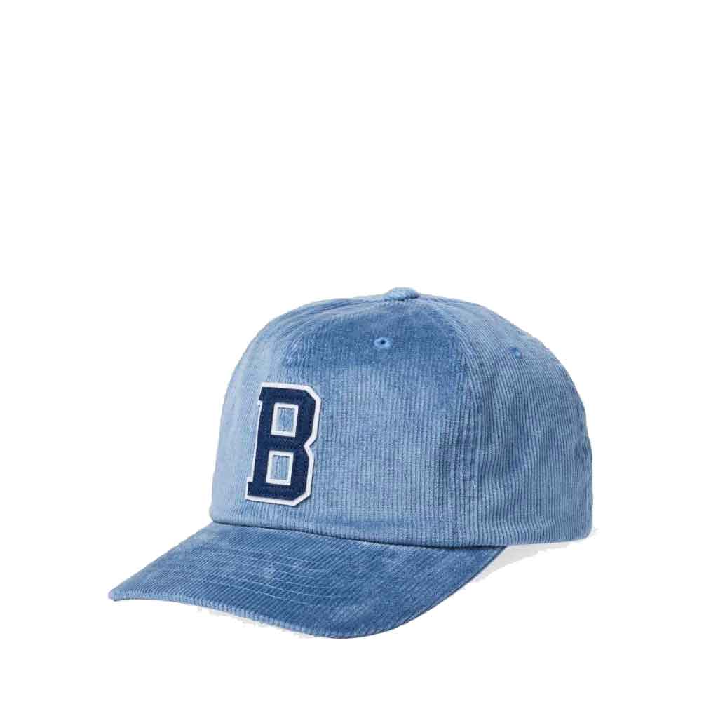 Brixton Big B MP Cap - Blue Mirage Cord Adjustable Cotton Hat for Men & Women | Casual Outdoor, Streetwear, and Travel Accessory