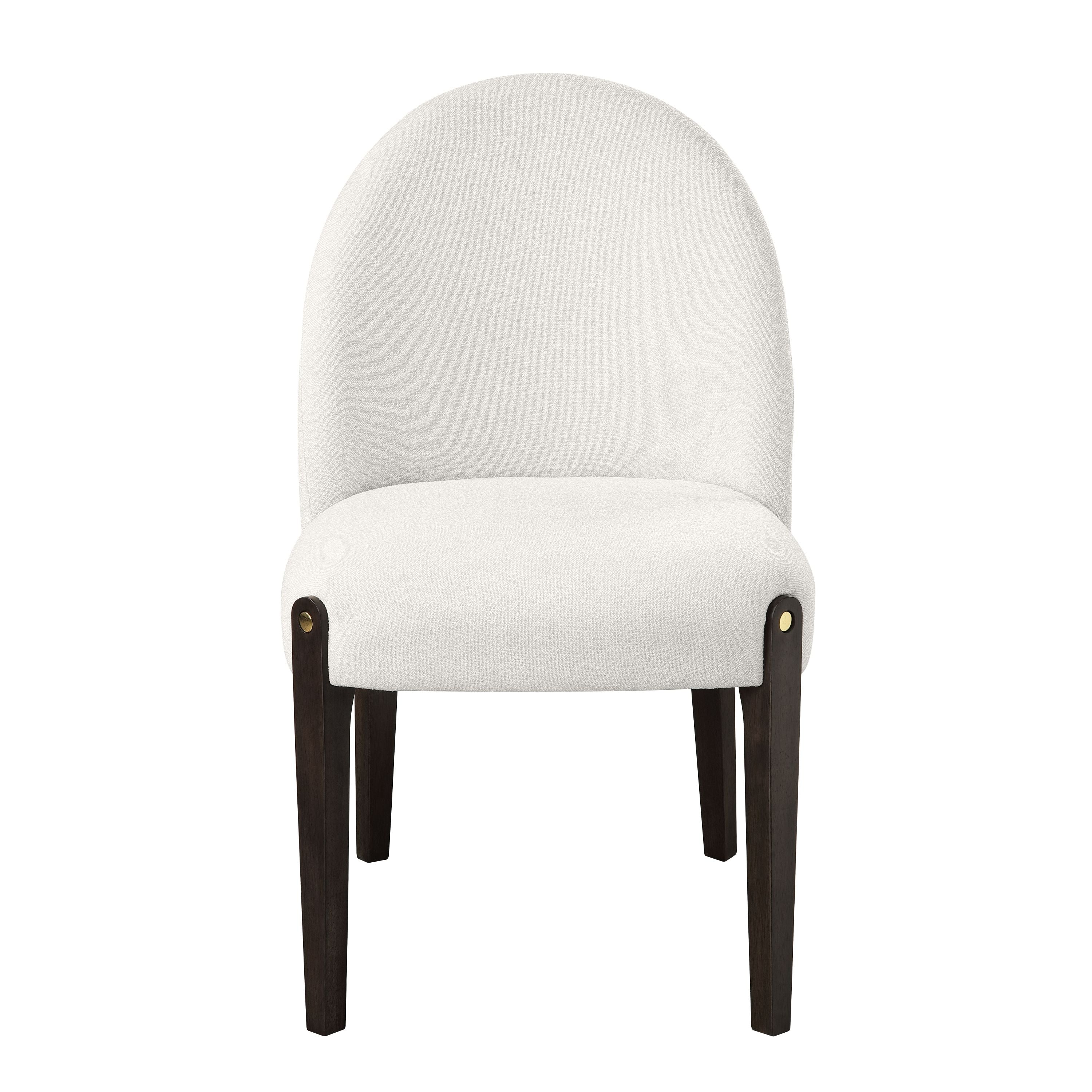 Clayten Beige Fabric Side Chairs (Set of 2) - Modern Dining Chairs for Kitchen, Living Room & Office - Comfortable Accent Chairs with Sturdy Metal Legs