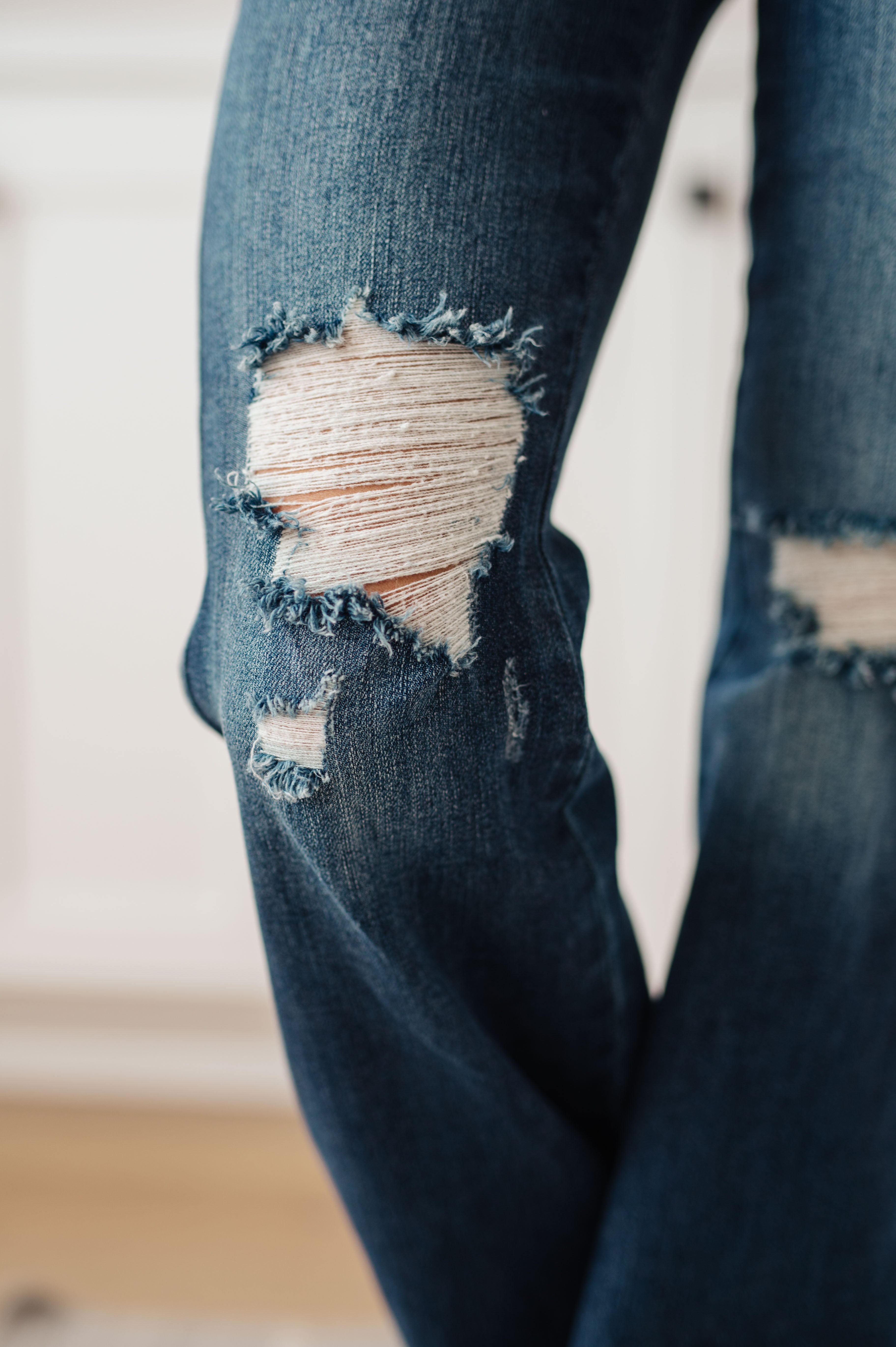 Cassandra High Rise Control Top Distressed Flare Jeans for Women - Vintage Stretch Denim Pants with Tummy Control | Perfect for Casual Outfits, Date Nights & Boho Style