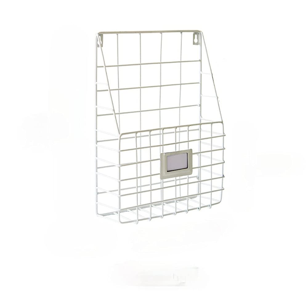 Floating Wall Bookshelves - Wall Mounted Storage Shelves & Book Stand, Decorative Iron Bookshelf with Book Clip for Office, Living Room, Bedroom - Holds Books, Magazines, Office Supplies (White) - Perfect for Home Decor, Small Space Organization & Stylish Display