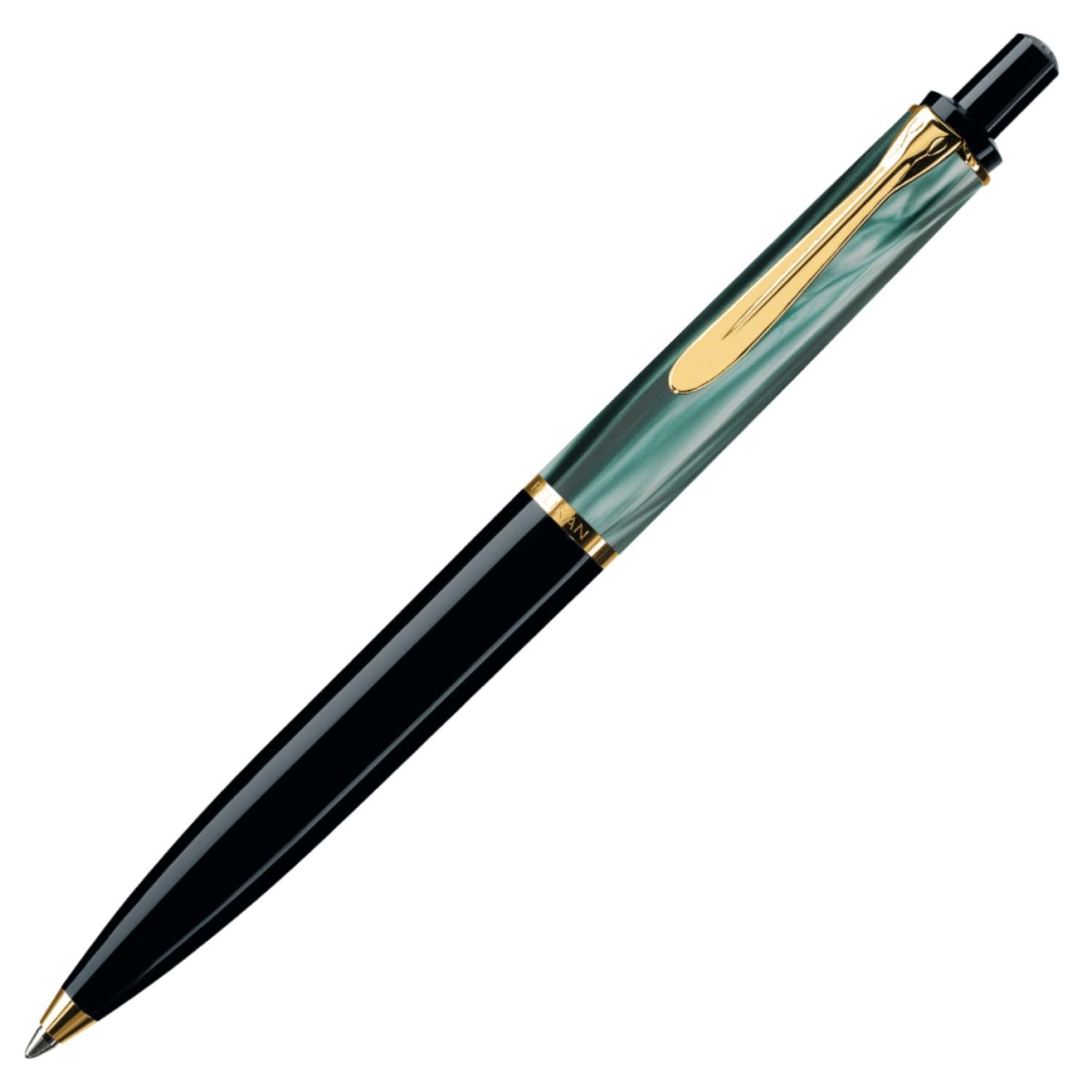 Pelikan K200 Classic Ballpoint Pen - Oil-Based Ink, Marble Green - Premium Writing for Business, School & Office Use