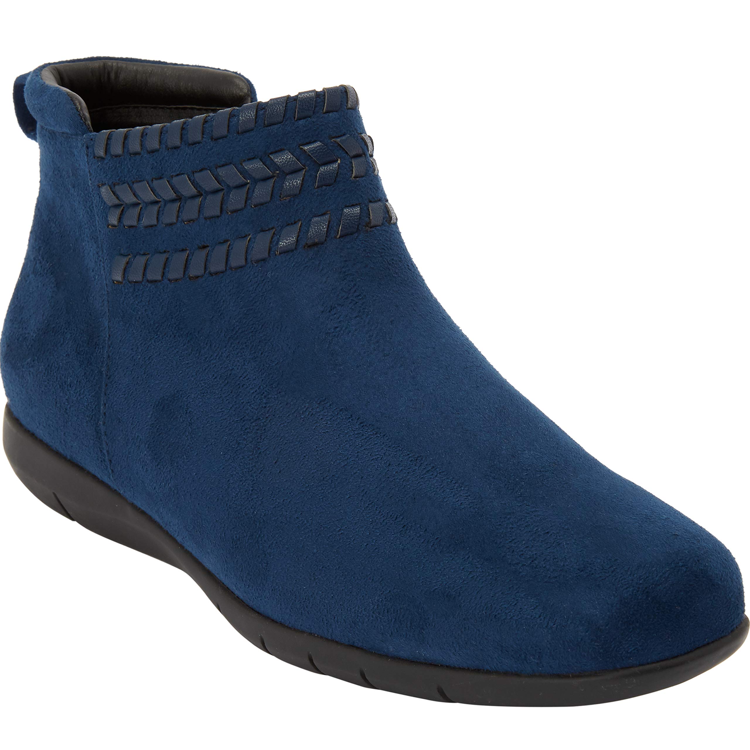 Comfortview Women's Wide Width The Farren Bootie - Stylish & Comfortable Ankle Boots for Work, Casual Outfits & Fall Fashion
