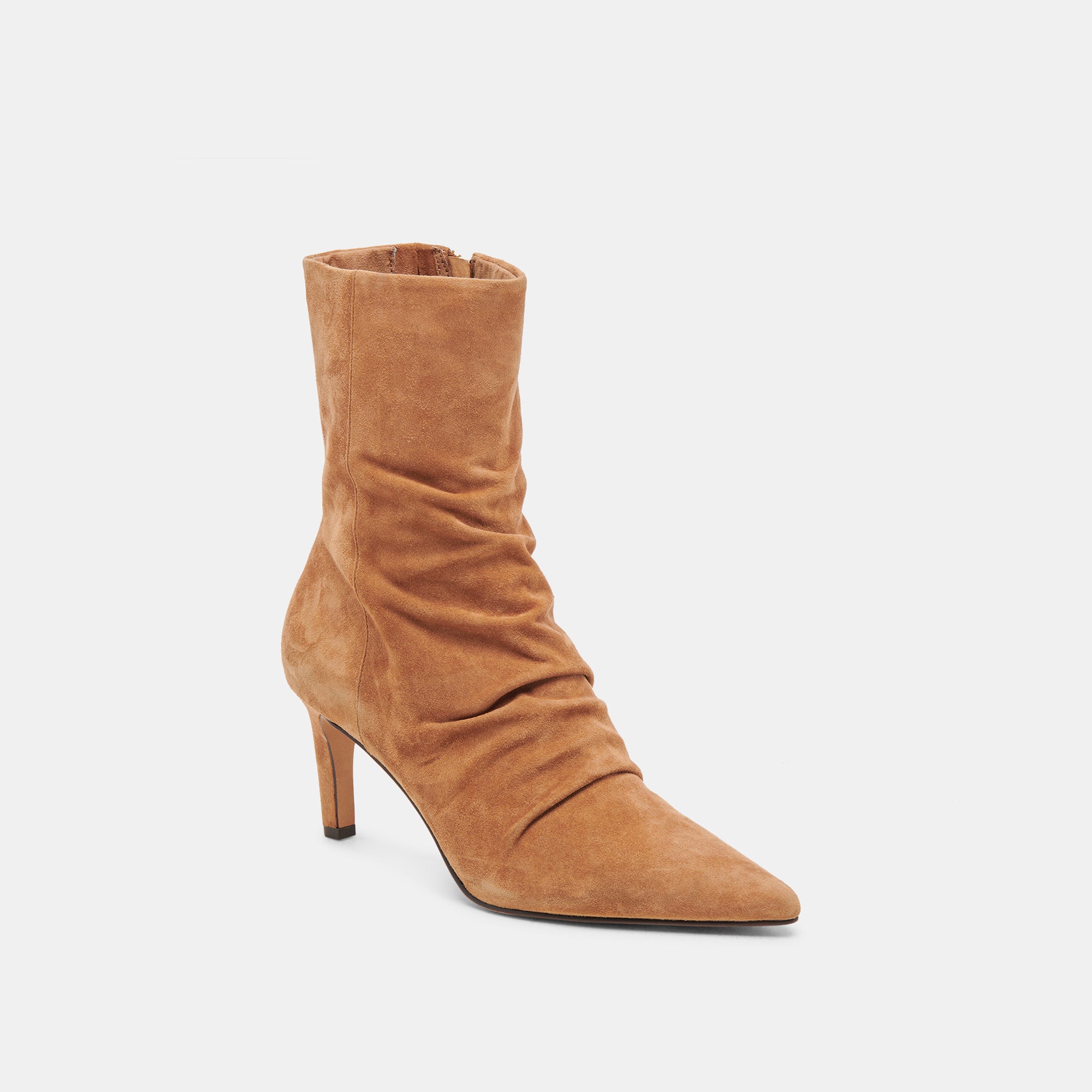 FERNLY Women's Pecan Suede Boots - Comfortable Ankle Booties for Fall & Winter | Casual, Office & Outdoor Wear
