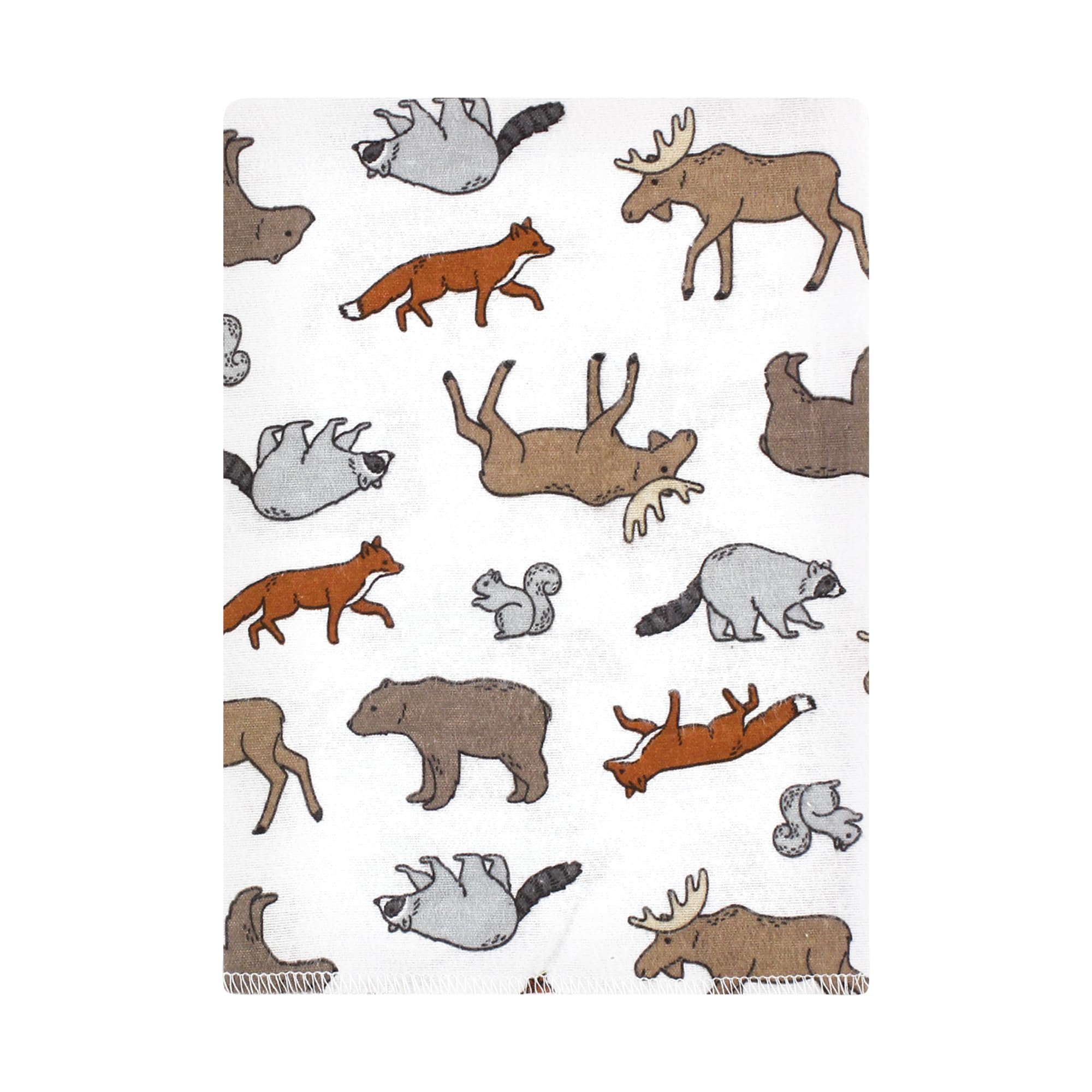 Hudson Baby Unisex Cotton Flannel Burp Cloths Bundle - Animal Adventure Print, Soft & Absorbent for Newborns & Infants - Perfect for Feeding, Spit-Up & Messy Moments