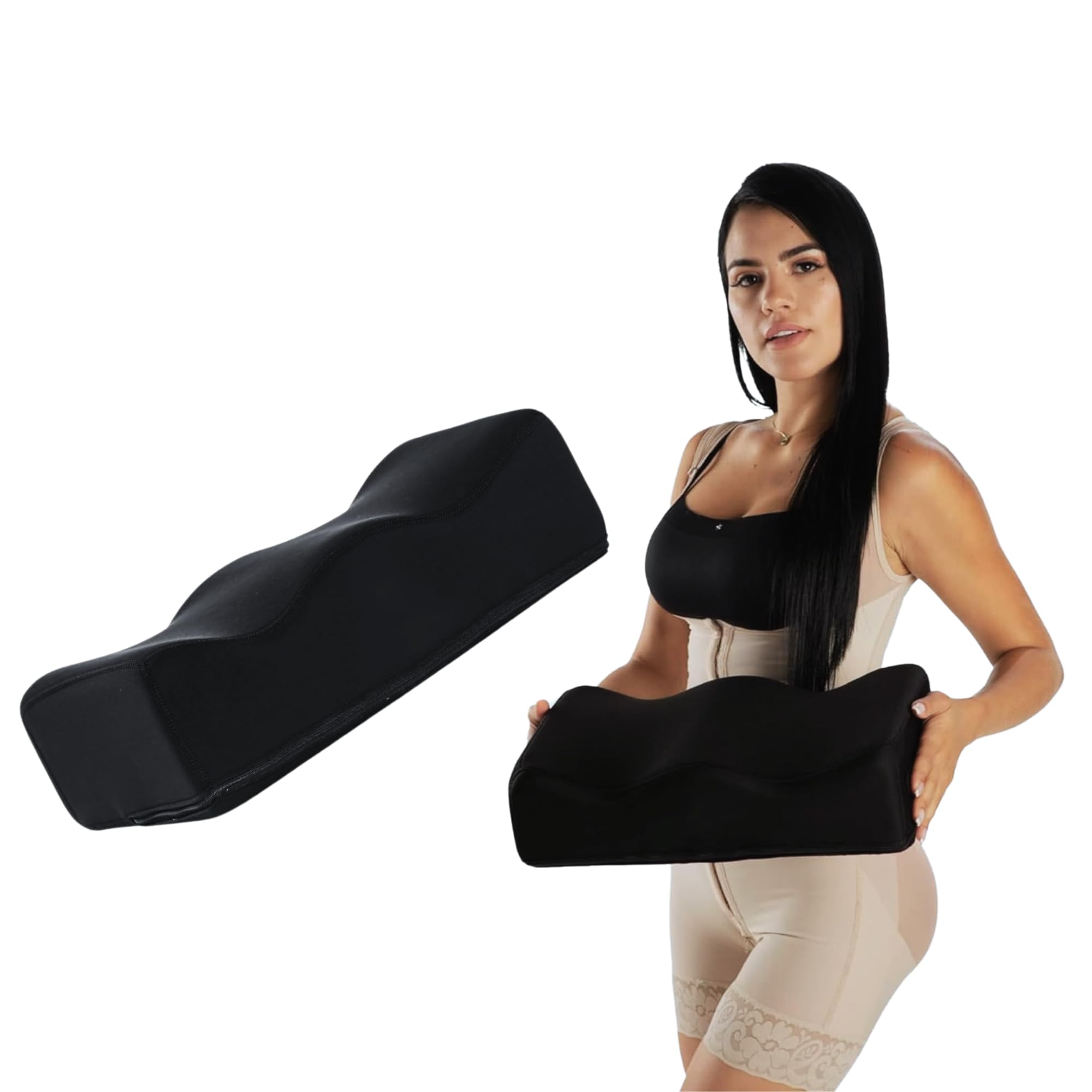 Post-Surgery BBL Pillow - Comfortable Butt Cushion for Long Sitting with Female Urinal & Drawstring Bags | Brazilian Butt Lift Recovery Seat Cushion for Women | Perfect for Post-Op Care, Travel, Office & Home Use