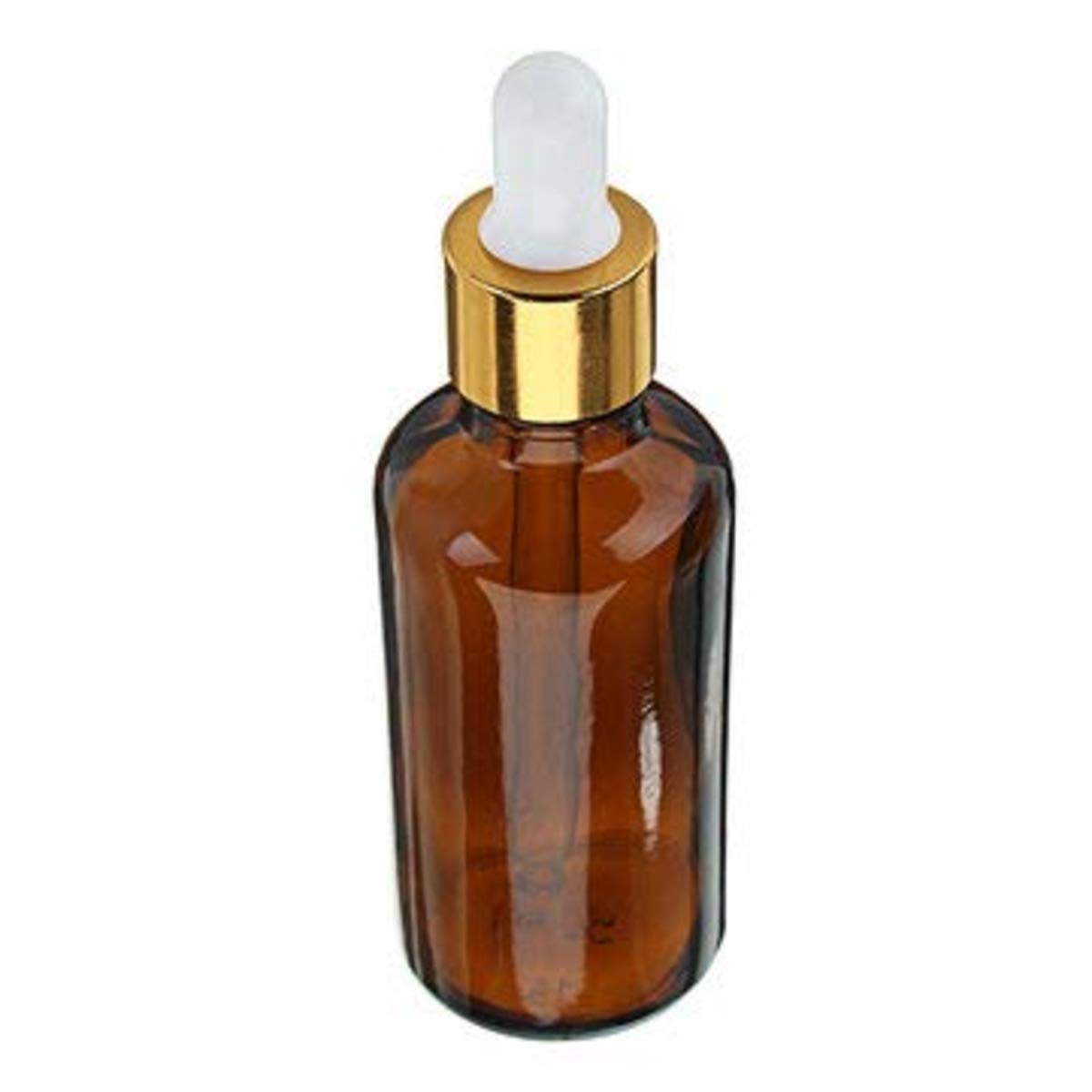 DINEMART 100ml Amber Glass Bottles with Glass Dropper - Refillable Empty Round Bottles for Essential Oils, DIY Perfume, Face Serum & Beauty Products - 2 Pack Brown Glass Bottles for Home Spa, Aromatherapy & Travel Skincare