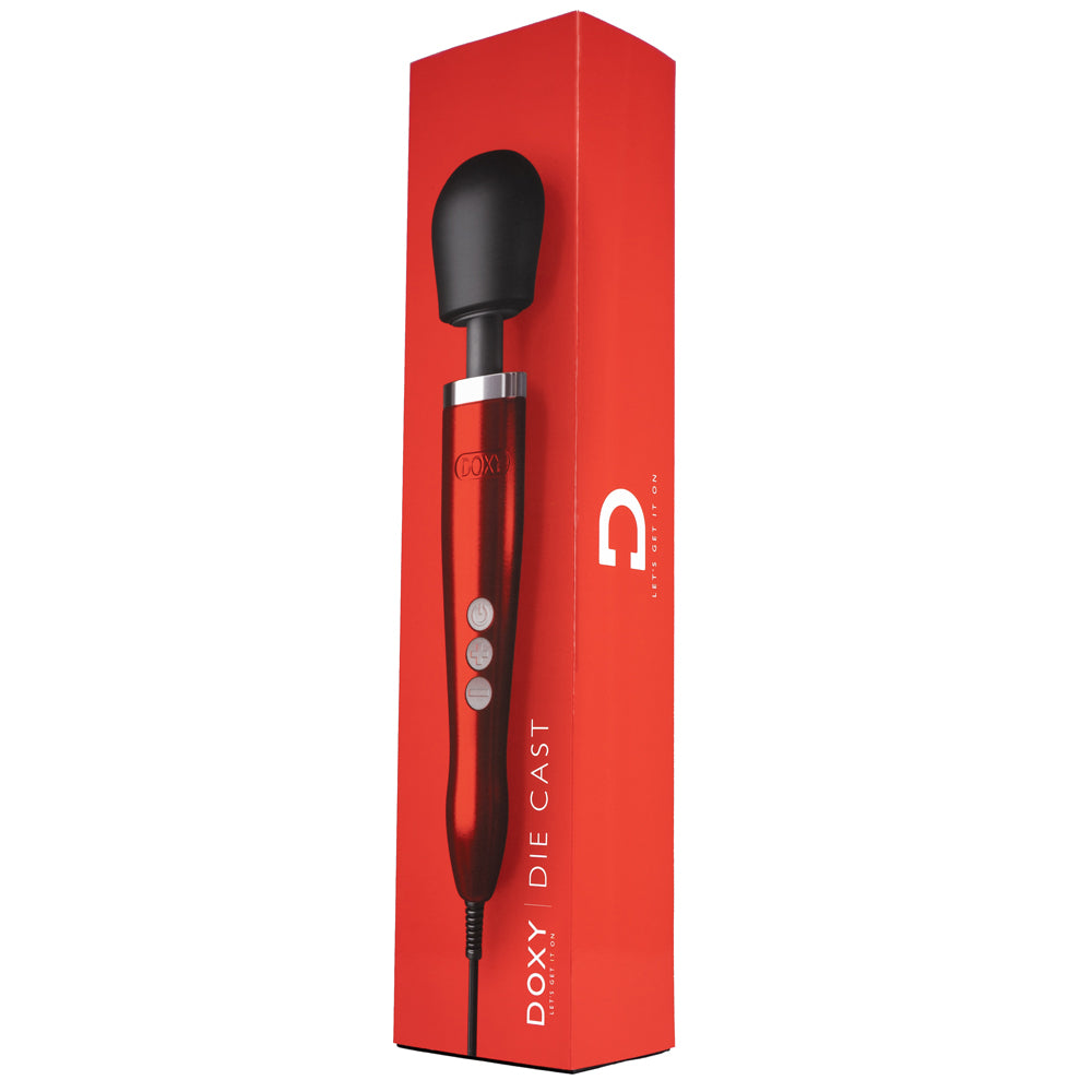 Premium Doxy Die Cast Solid Metal Plug-In Vibrating Wand Massager - Powerful Personal Massage for Relaxation & Intimate Pleasure - Perfect for Home Spa & Couples Time