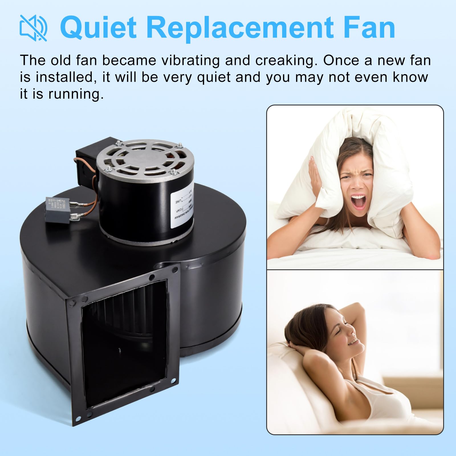 Dayton 1TDT2 4C667 1TDT2A 4C445 4YJ32 Replacement Blower Fan - Compatible with Rotom R7-RB445 - High Performance HVAC Blower Motor for Home & Commercial Ventilation Systems