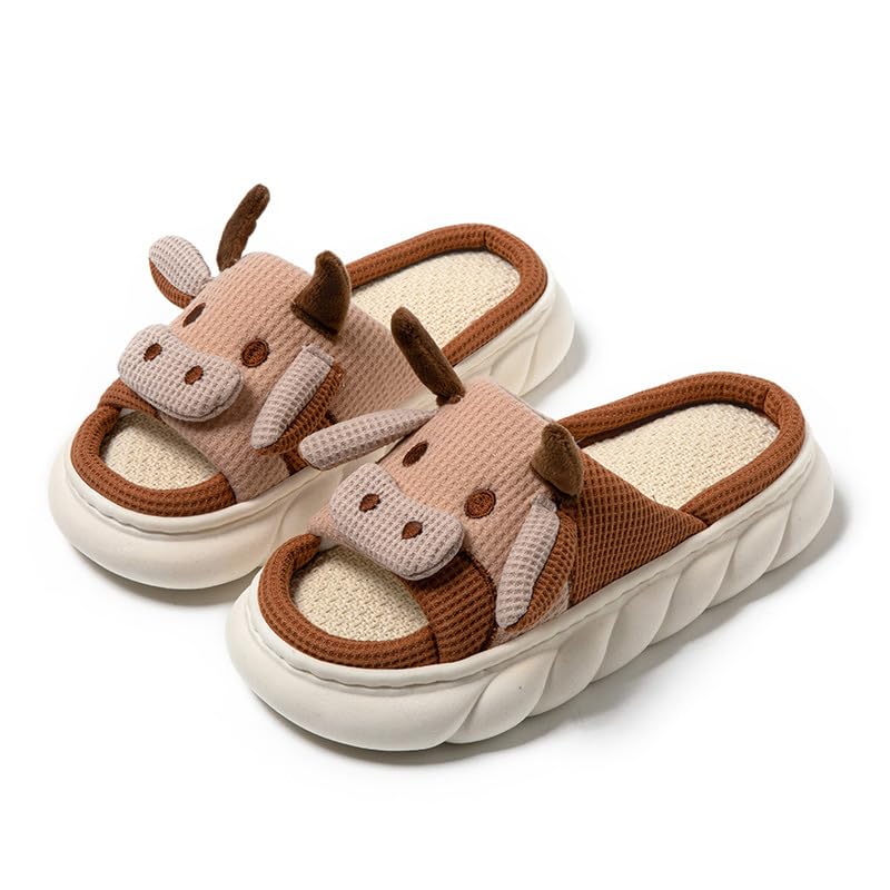 Yoroka Cartoon Slippers for Women - Cute Animal Shaped House Shoes with Thick Soft Sole, Comfortable Indoor & Outdoor Slippers - Perfect for Home, Dorm, Lounge, and Travel Use