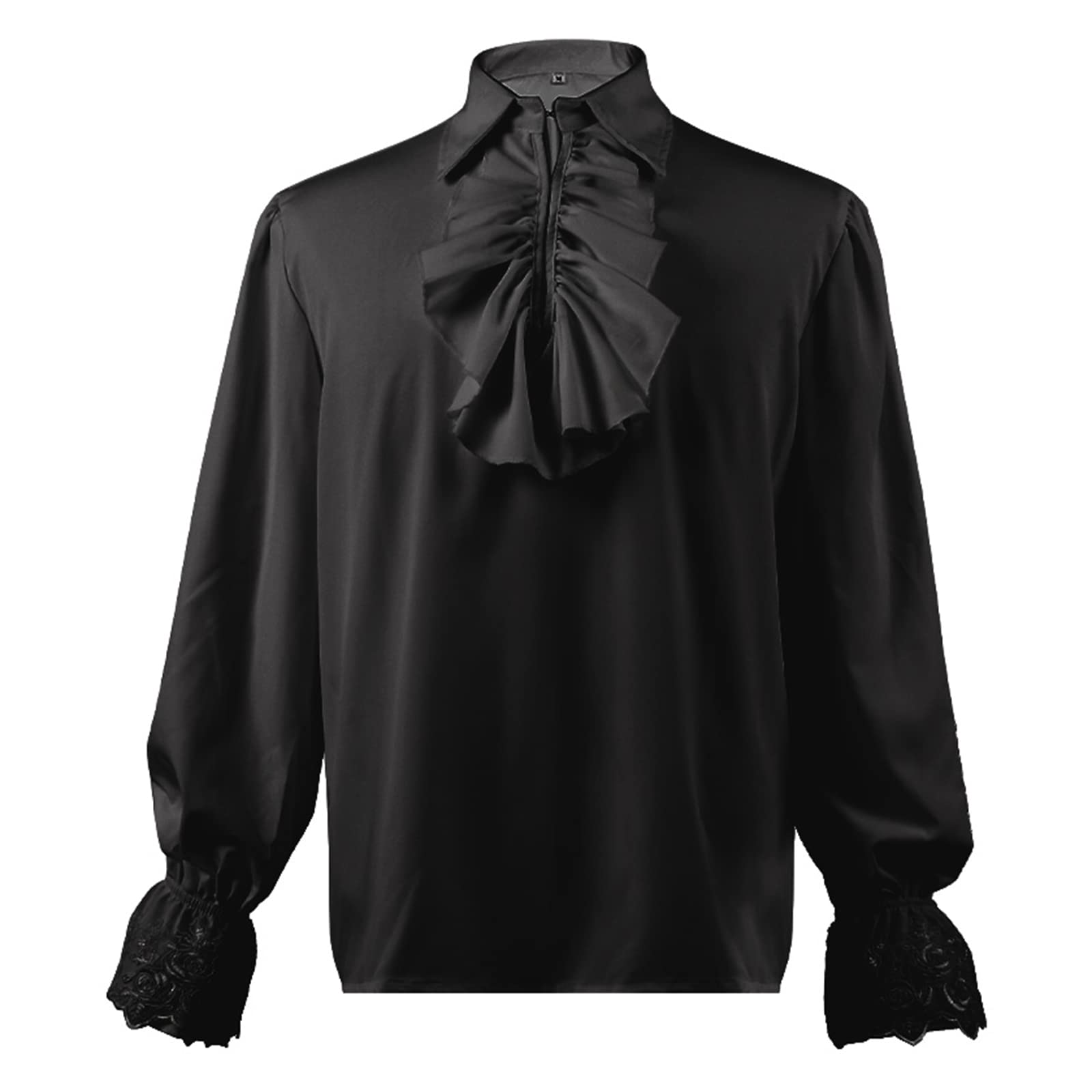 Men's Medieval Ruffle Shirt | Victorian Steampunk Gothic Pirate Shirt | Halloween Costume & Renaissance Festival Attire | Perfect for Cosplay, LARP, and Themed Parties