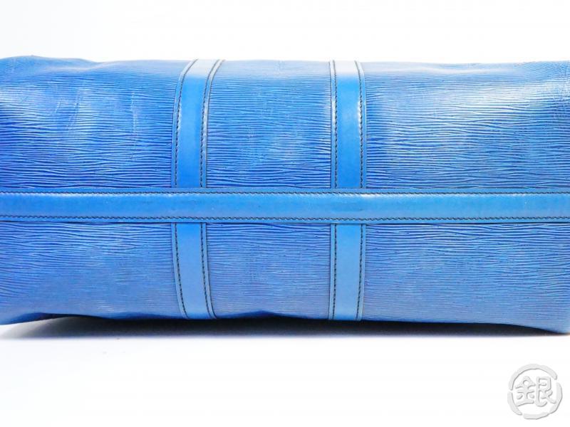 Authentic Pre-Owned Louis Vuitton Epi Toledo Blue Keepall 45 Travel Duffle Bag M42975 200247 | Vintage Luxury Luggage for Travel, Gym & Weekend Getaways