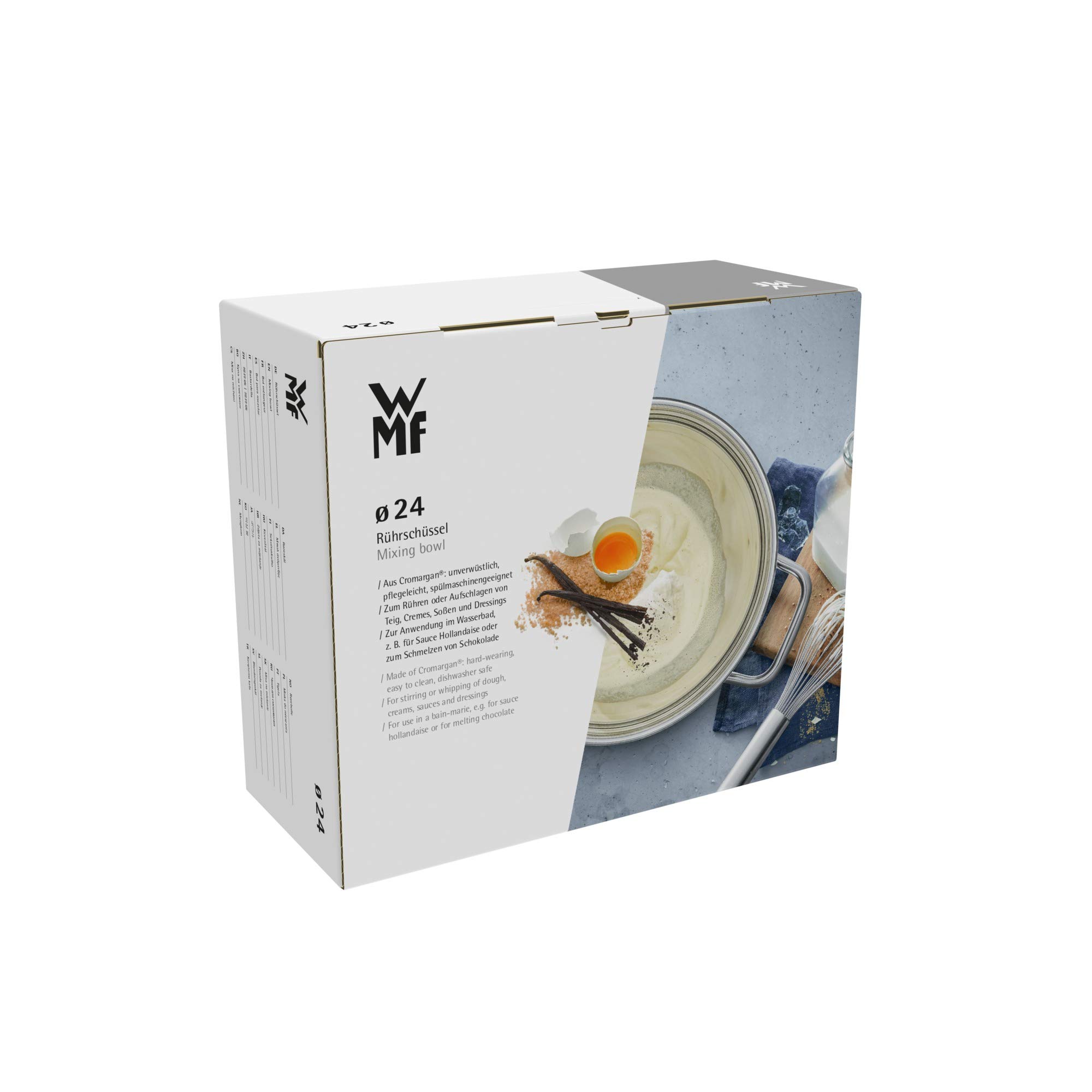 Premium WMF 20cm Stainless Steel Mixing Bowl & Water Bath - 18/10 Rustproof Cromargan, Dishwasher & Oven Safe, Acid-Resistant for Baking, Cooking & Food Prep - Perfect for Chefs & Home Kitchens