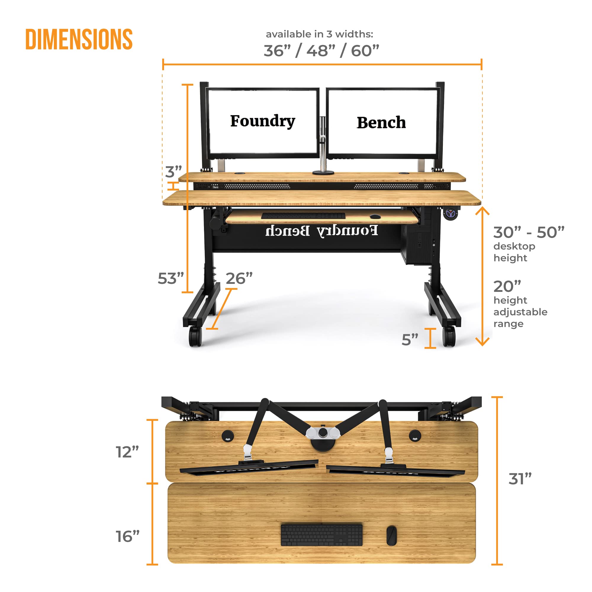 VERSADESK® Foundry Bench® 48
