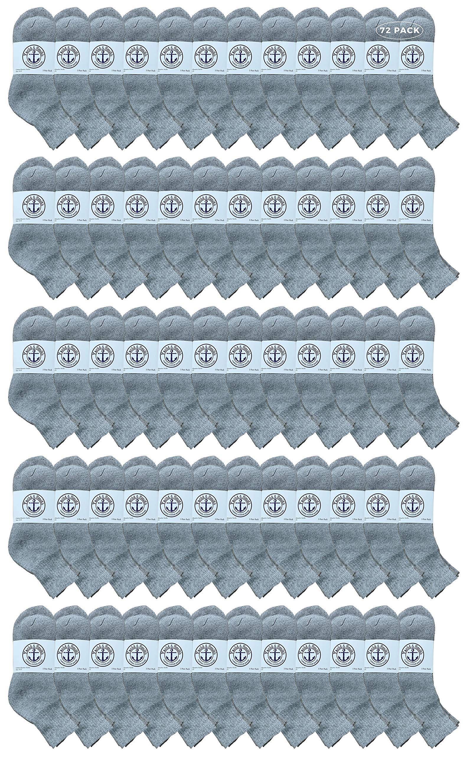 Yacht & Smith Women's Cotton Mid Ankle Athletic Socks - Bulk Wholesale (Size 9-35) - Perfect for Running, Yoga & Casual Wear