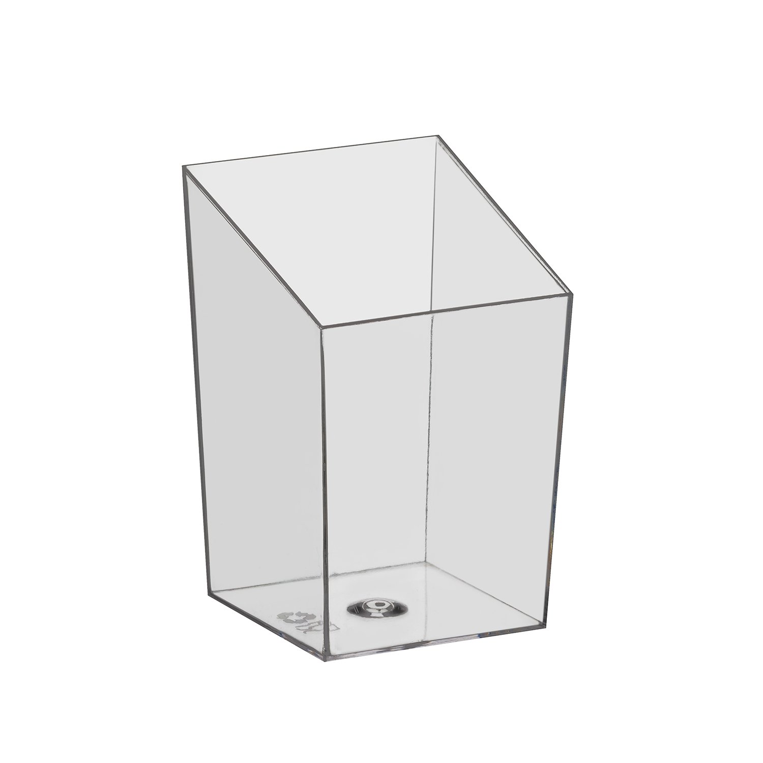 480-Pack Mini Hard Plastic Slanted Square Cups - Clear Party Essentials for Cocktails, Beverages & Events | Durable Disposable Drinkware for Weddings, BBQs & Gatherings