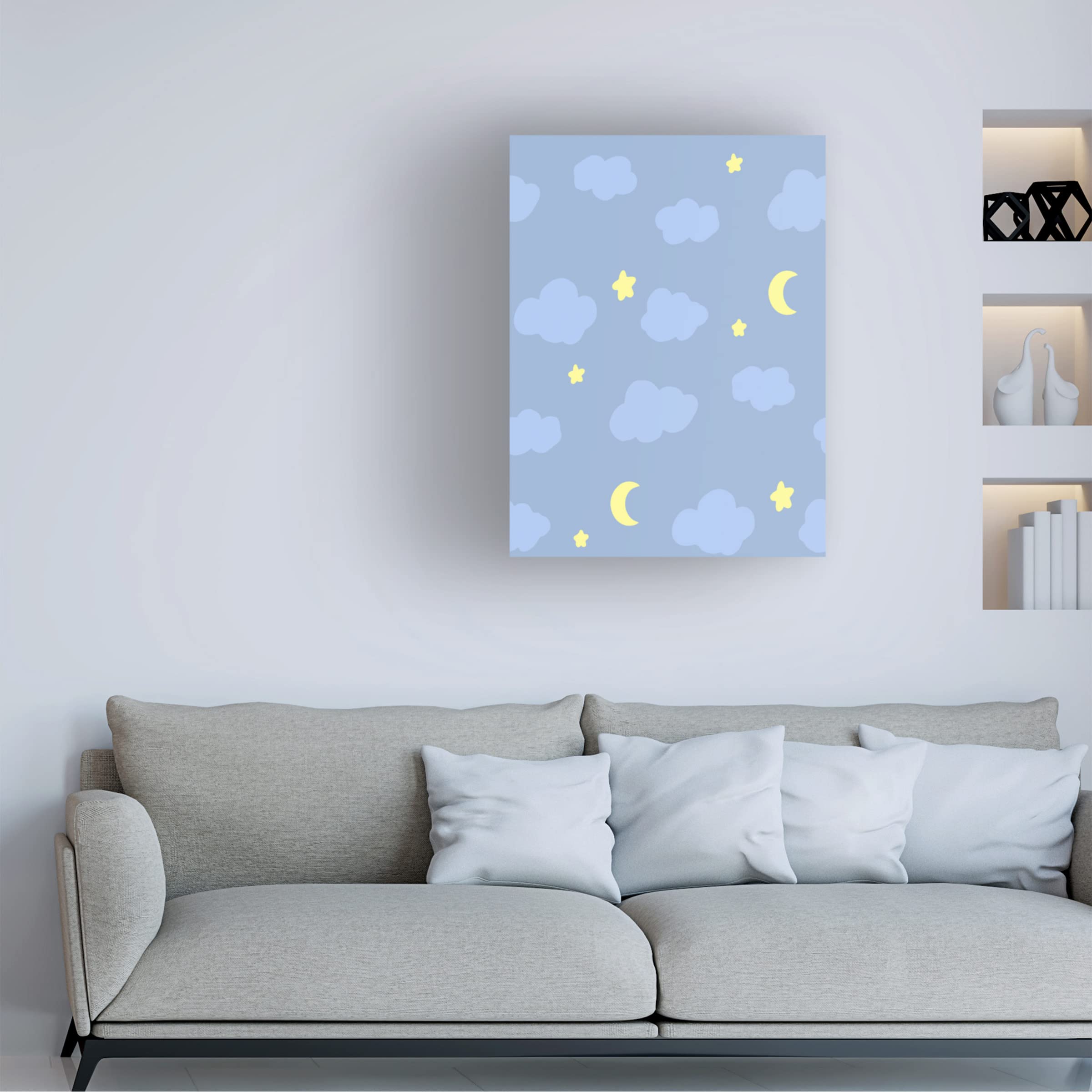 Fiorella Surface Design 'Under the Skies 21' Canvas Wall Art Print - Modern Abstract Landscape Painting for Living Room, Bedroom & Office Decor