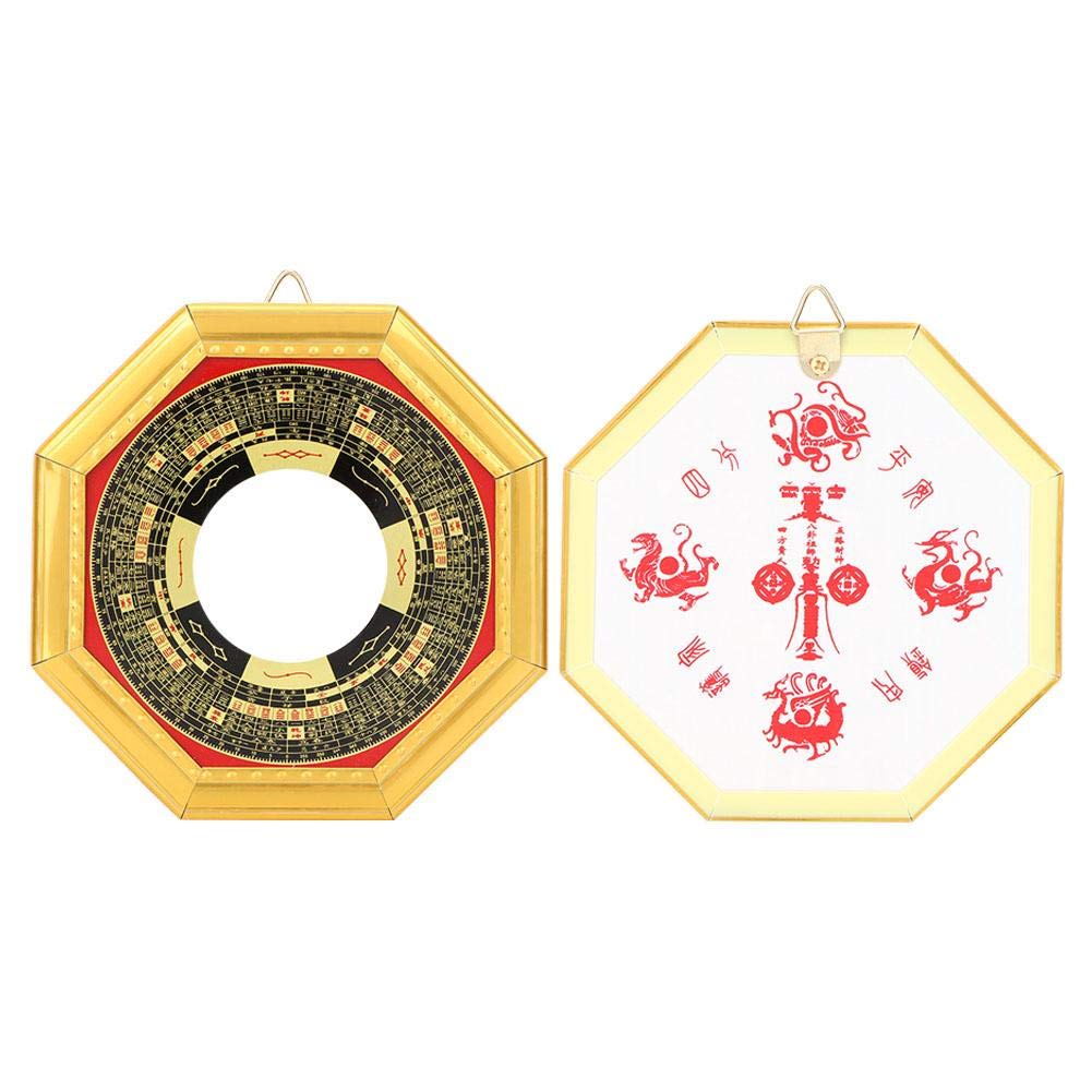 Authentic Chinese Feng Shui Bagua Mirror - Traditional Convex & Concave Design for Home Protection | Neutralizes Negative Energy & Blocks Harmful Chi | 13.5cm Concave Mirror for Door & Window Placement | Perfect for Home, Office & Business Feng Shui Enhancement