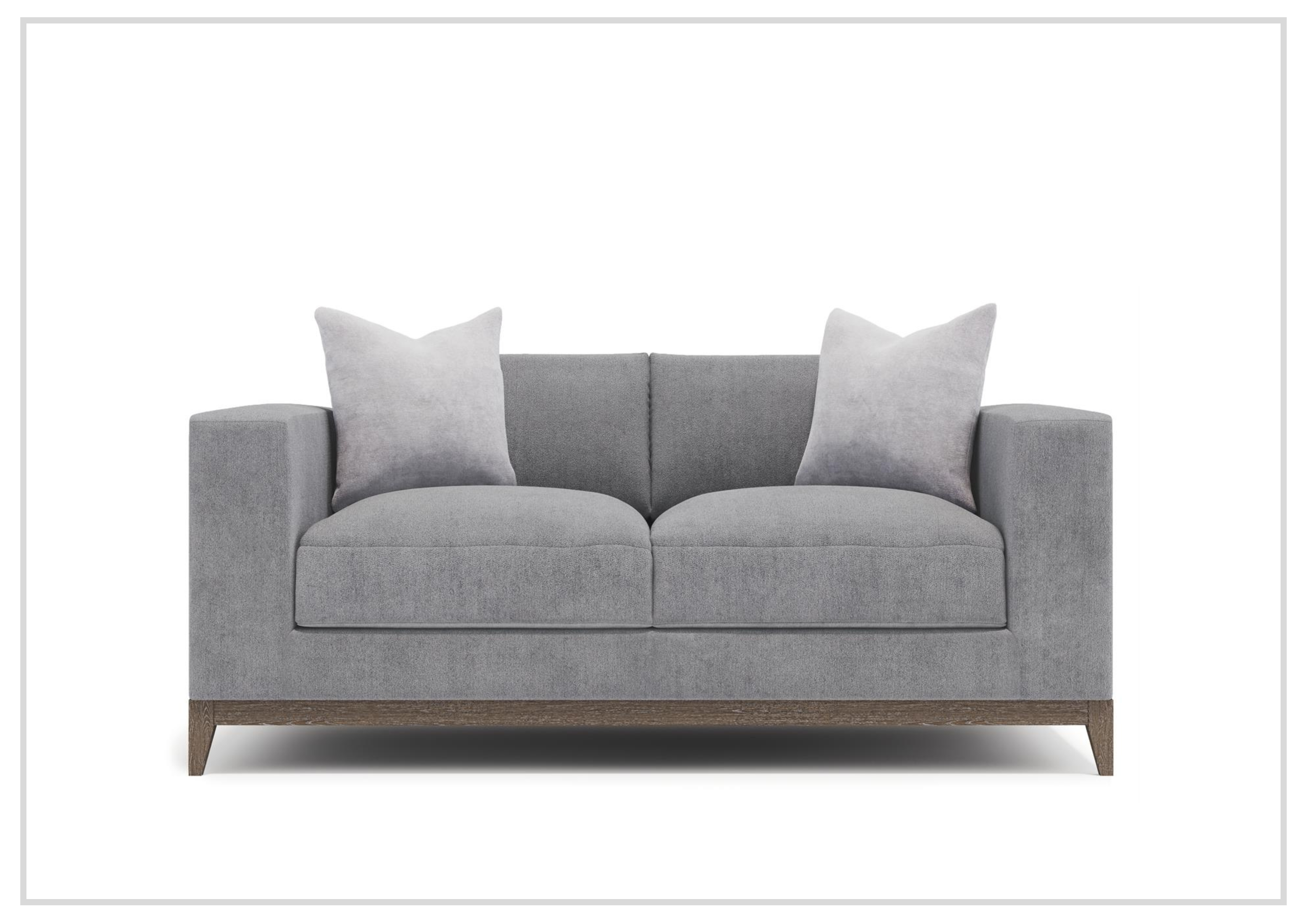 Bernhardt Noel Fabric Loveseat with Track Arms - Comfortable Small Sofa for Living Room, Bedroom & Office | Perfect for Couples, Small Spaces & Cozy Seating