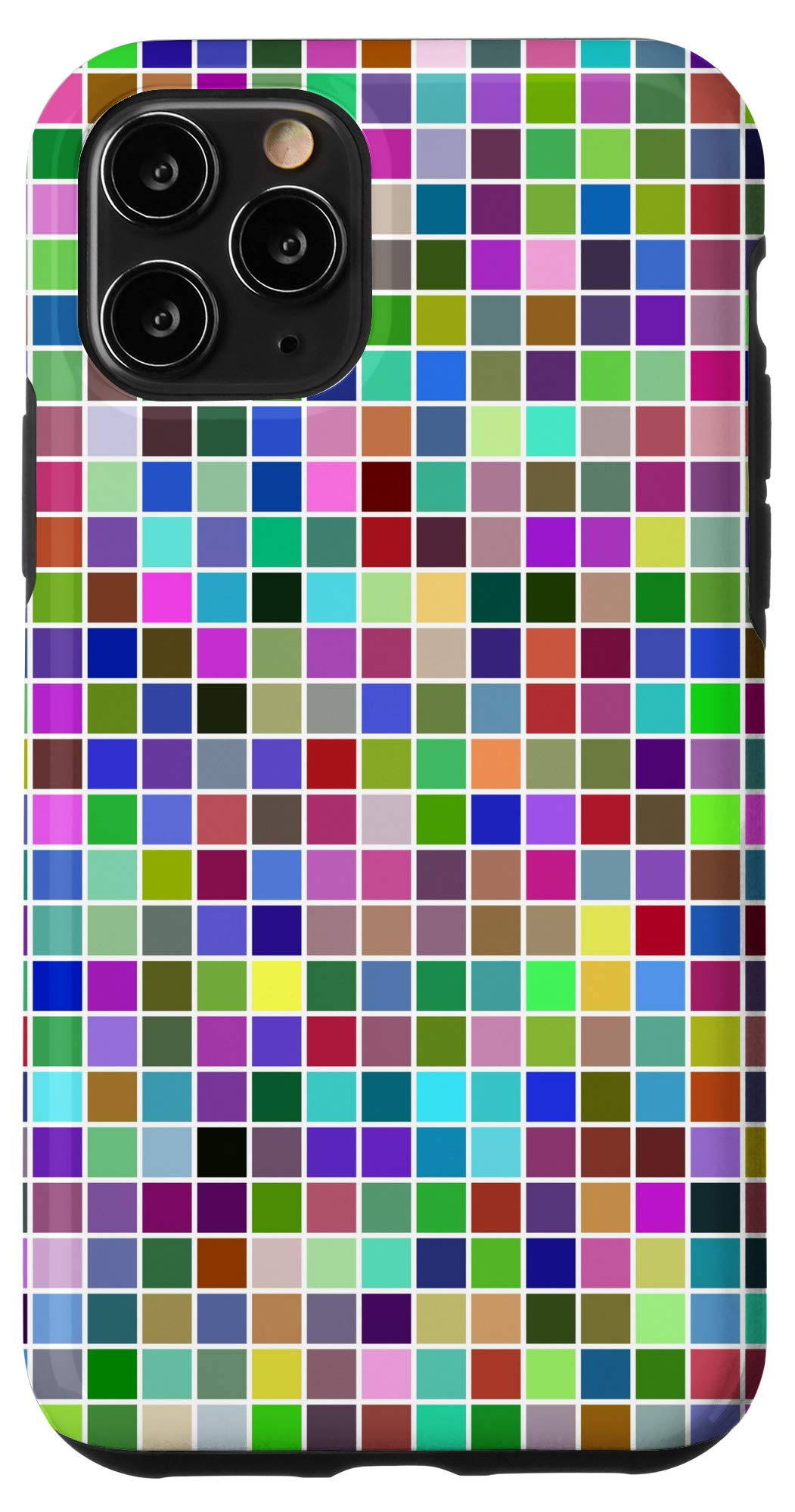 iPhone 11 Pro Case - Colorful Tile Pixel Mosaic Design, Slim Protective Cover with Shock Absorption | Perfect for Everyday Use, Travel & Style Statement