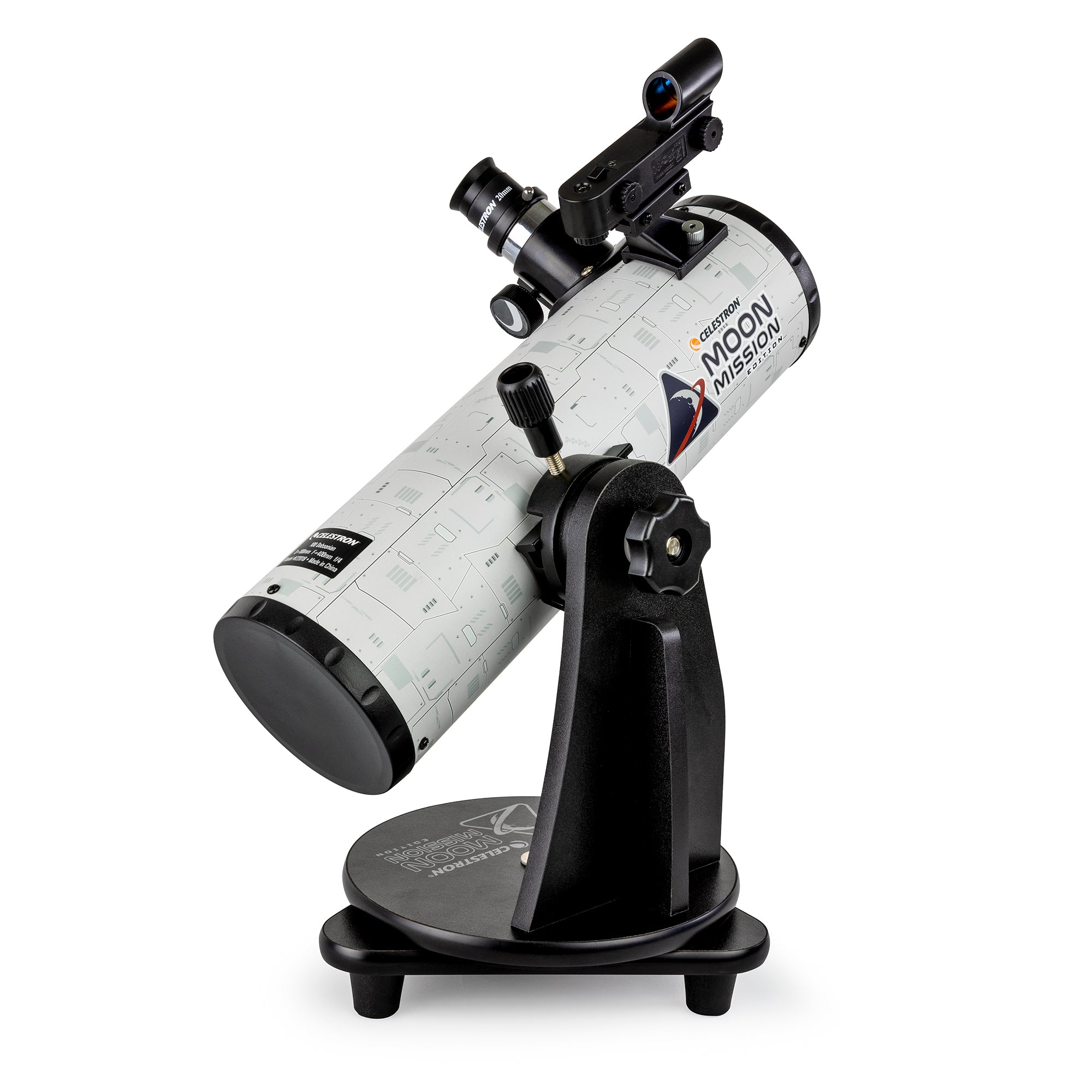 Moon Mission 100mm Tabletop Dobsonian Telescope - Portable Astronomy Telescope for Beginners, Adults & Kids - Perfect for Stargazing, Moon Observation & Backyard Astronomy
