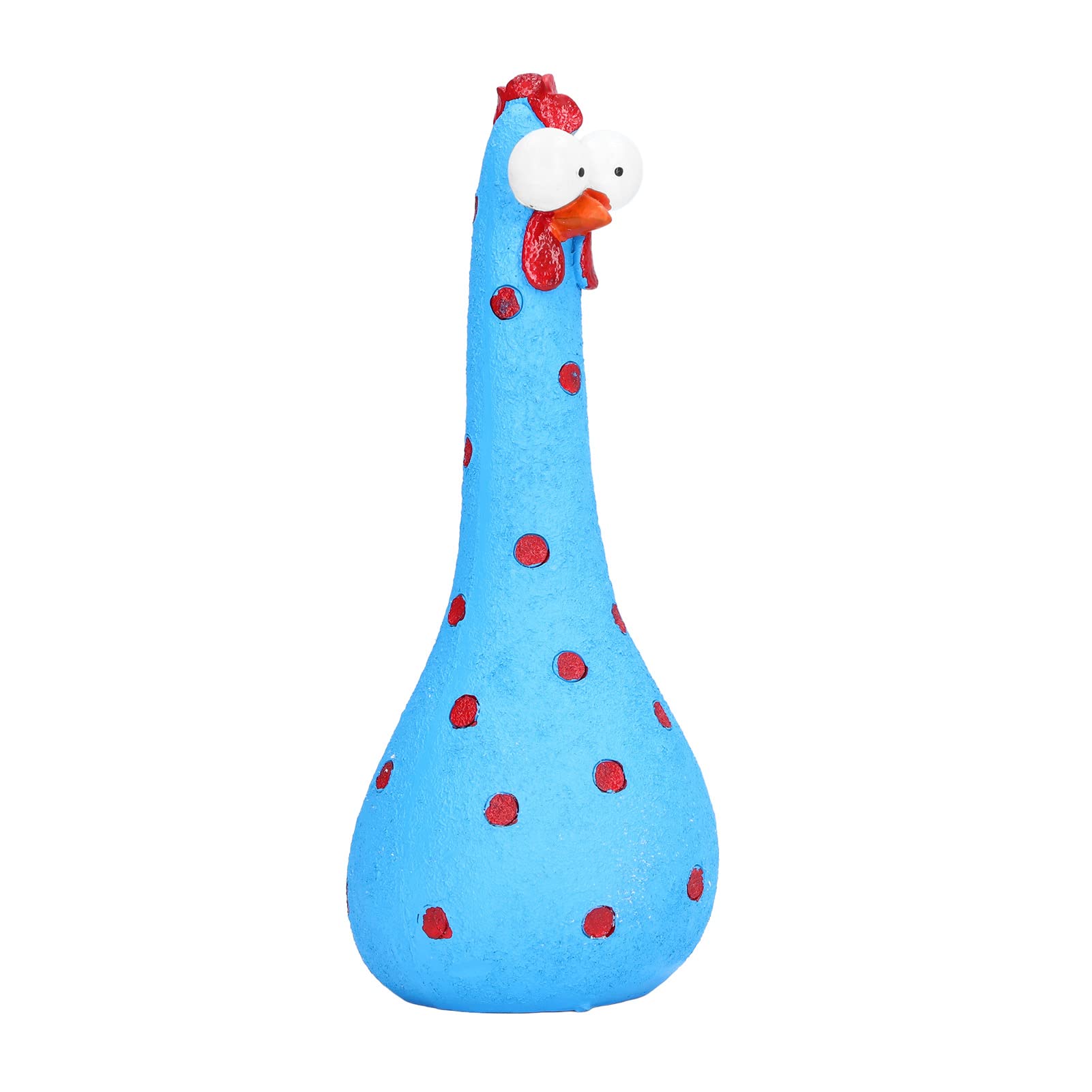 Vibrant Blue Chicken Garden Statue - Outdoor Animal Decor for Courtyard, Yard & Living Room | Durable Weather-Resistant Lawn Ornament for Patio, Garden & Home Decoration