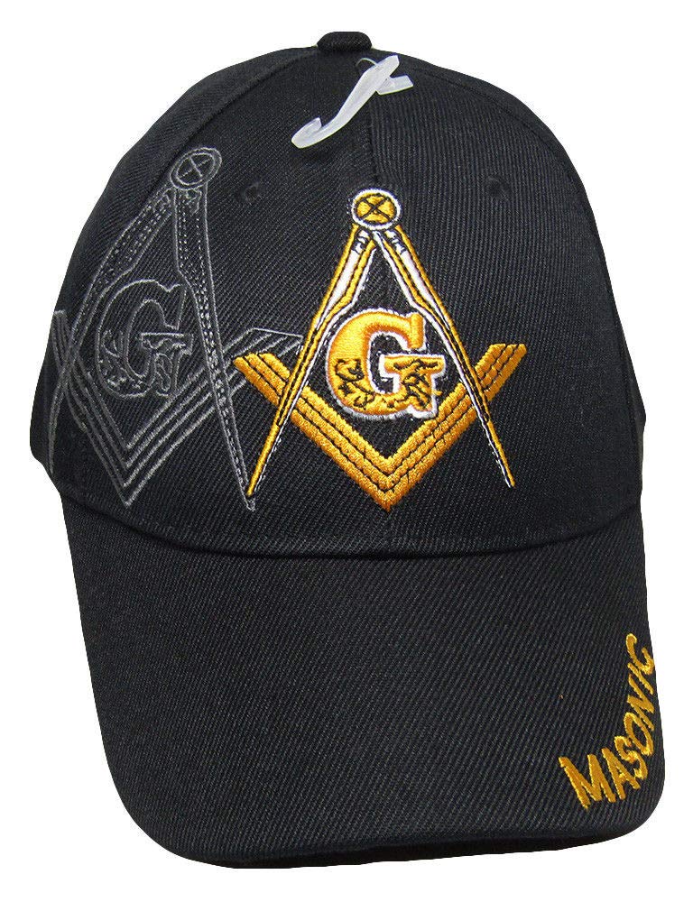 Freemason Lodge Hat - Black & Gold Embroidered Masonic Cap for Men | Perfect for Lodge Meetings, Ceremonies & Brotherhood Events
