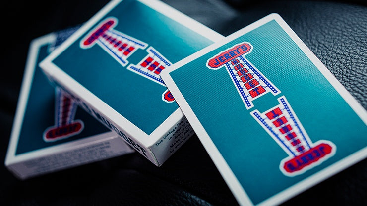 Vintage Style Jerry's Nuggets (Aqua Blue) Playing Cards - Premium Poker Deck for Cardistry, Magic Tricks & Collectors