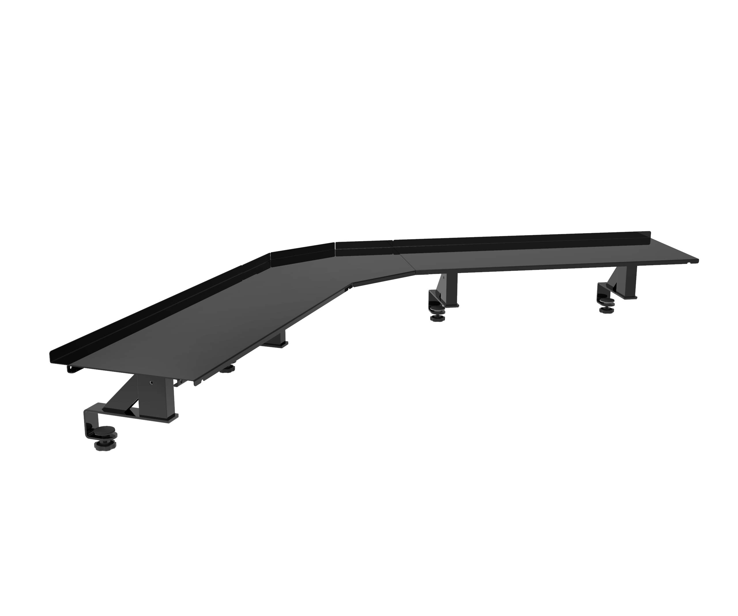 Adjustable Clamp-On Standing Desk Shelf - Ergonomic Monitor Stand with 120° Tilt for Home & Office Workspace - Perfect for Laptops, Tablets, and Dual Monitor Setup