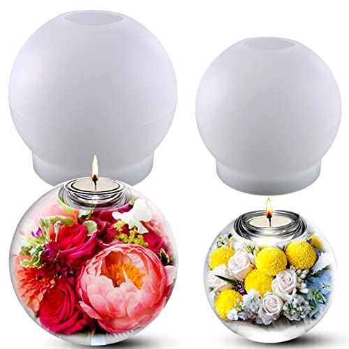 2pcs Sphere Candlestick Molds