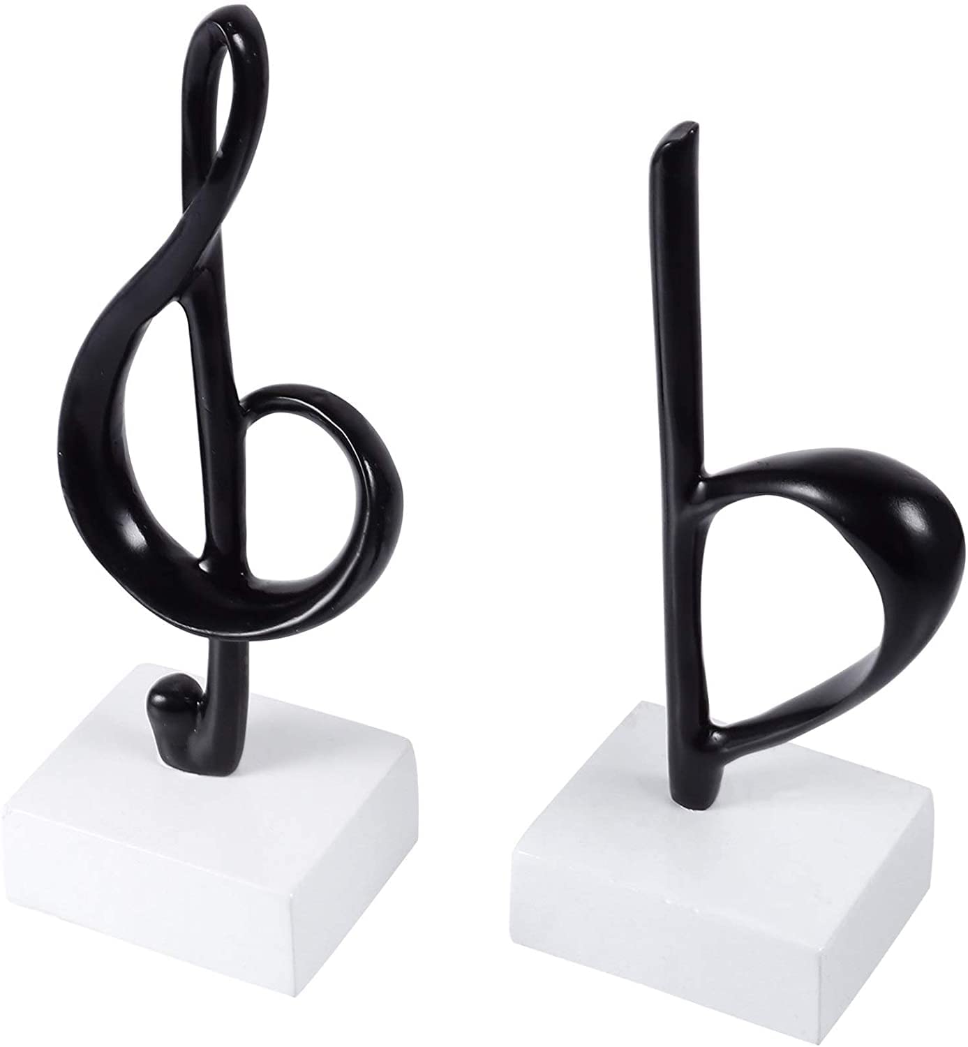 2-Piece Musical Note Sculpture - Elegant Abstract Figurine for Piano, Instrument & Musician Gifts | Home, Office & Garden Decor | Perfect for Music Lovers, Teachers & Souvenirs | Indoor & Outdoor Decorative Accent