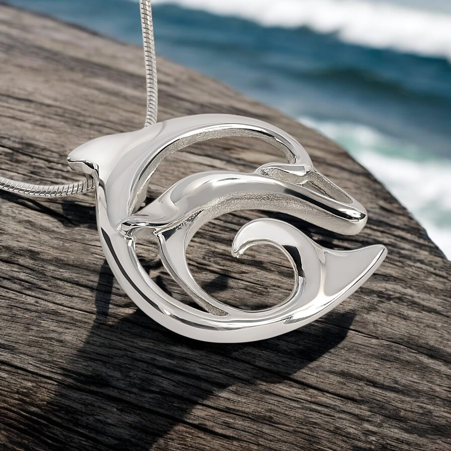 Dolphin Necklace for Women - 925 Sterling Silver Pendant Jewelry - Perfect Gift for Beach Lovers & Ocean Enthusiasts