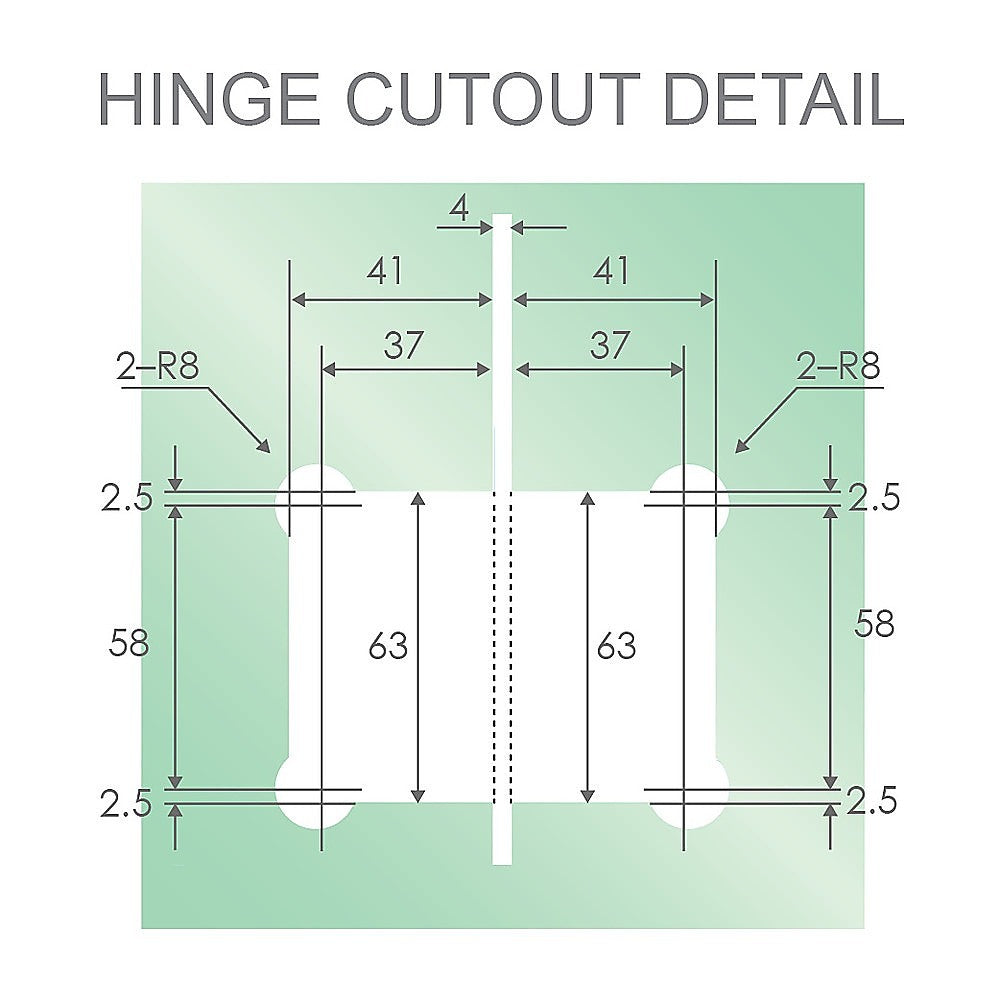 100x100cm Frameless Corner Shower Screen with Chrome Brackets & Stainless Steel Hinges, Square Double Pull Handle - Perfect for Modern Bathroom Renovation & Space-Saving Design