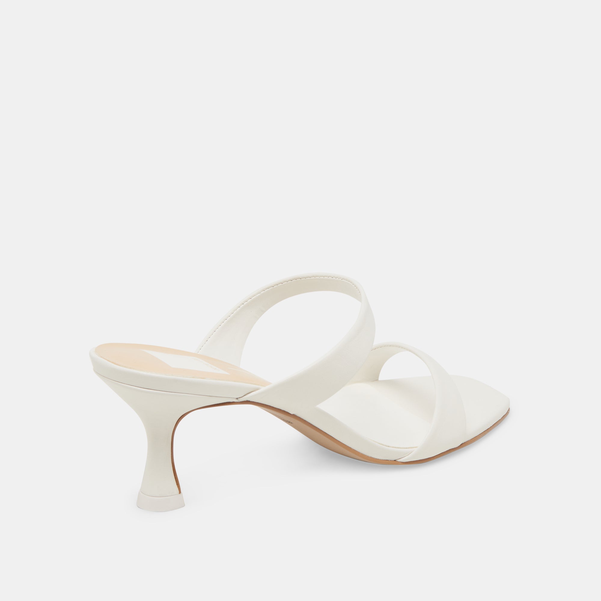 GENORA Women's White Leather Heels - Elegant High Heel Pumps for Work, Party & Wedding - Comfortable Dress Shoes for Women
