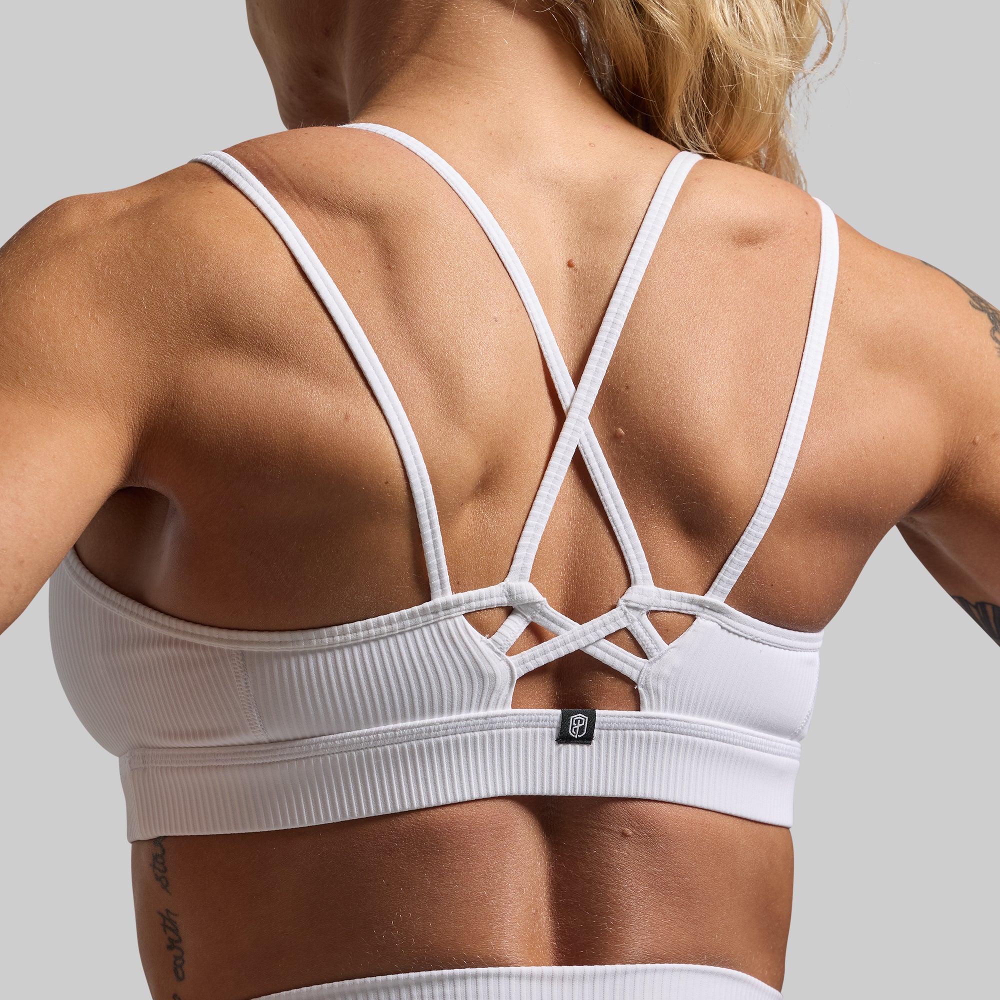 Lotus Sports Bra for Women - High Support Workout Bra - Breathable & Comfortable Yoga Bra (White) - Perfect for Gym, Running & Yoga