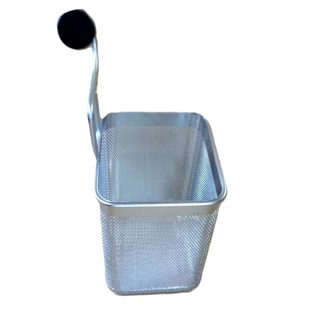 Rectangular Pasta Cooker Basket with Left Handle - Perfect for Cooking, Draining & Serving Pasta, Vegetables & More - Ideal for Home Kitchens & Restaurants
