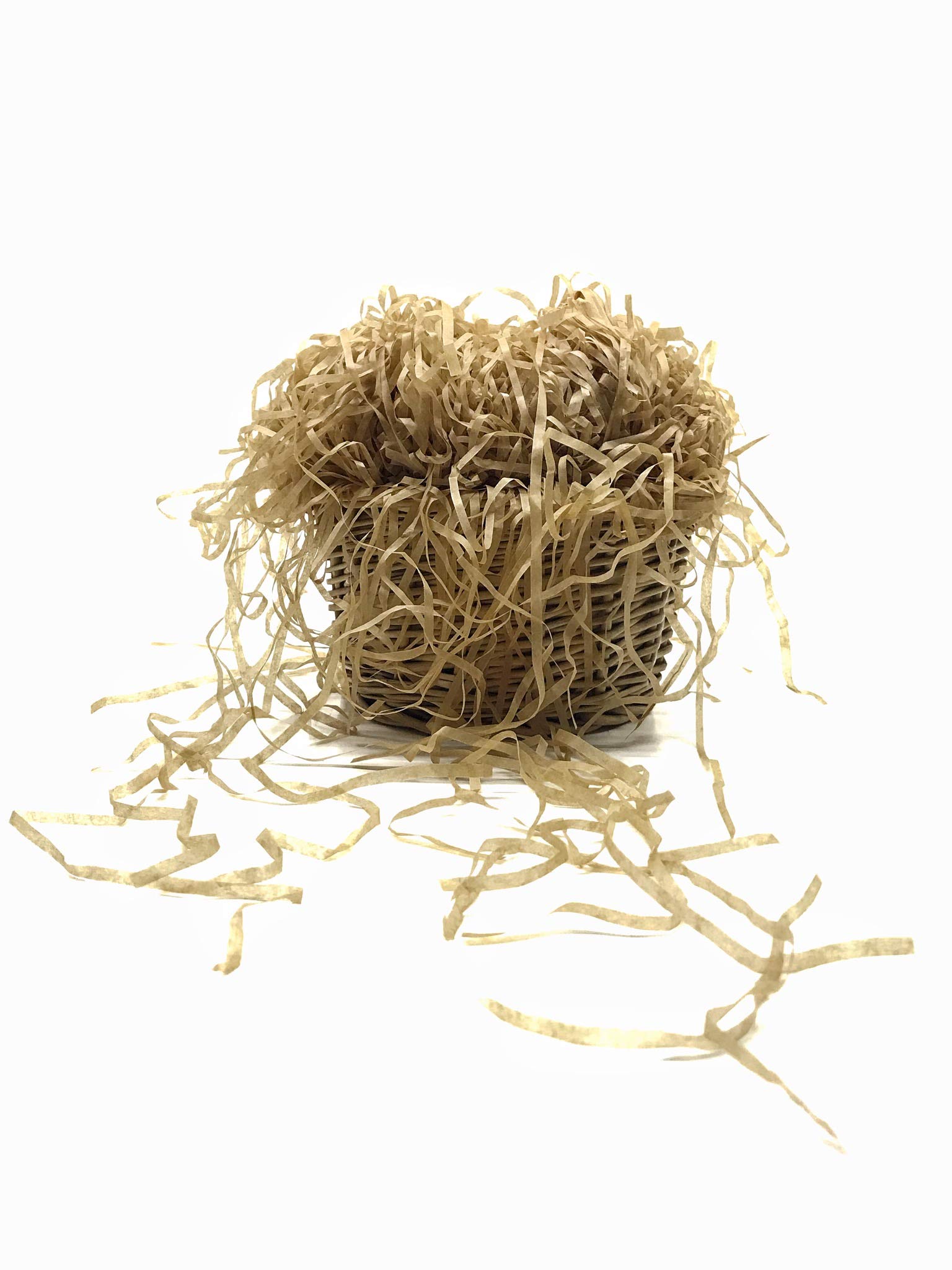 Food Grade Light Brown Crinkle Shredded Paper Grass Strips - 200g, Reusable, Non-Toxic & Eco-Friendly Packaging Material for Wedding Gifts, Diwali Gift Hampers, Easter Baskets & Party Decorations