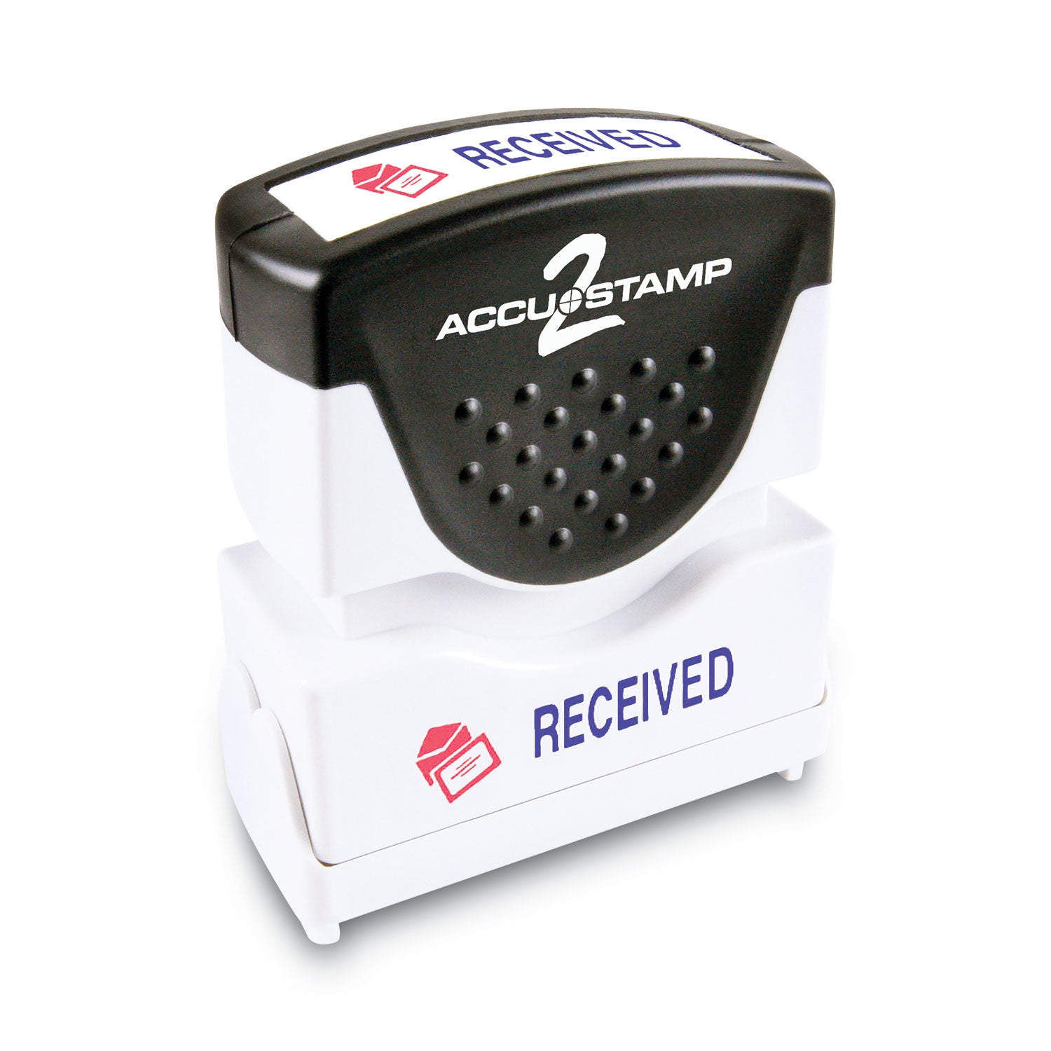 ACCUSTAMP2® Pre-Inked Shutter Stamp - Red & Blue Ink - 1.63