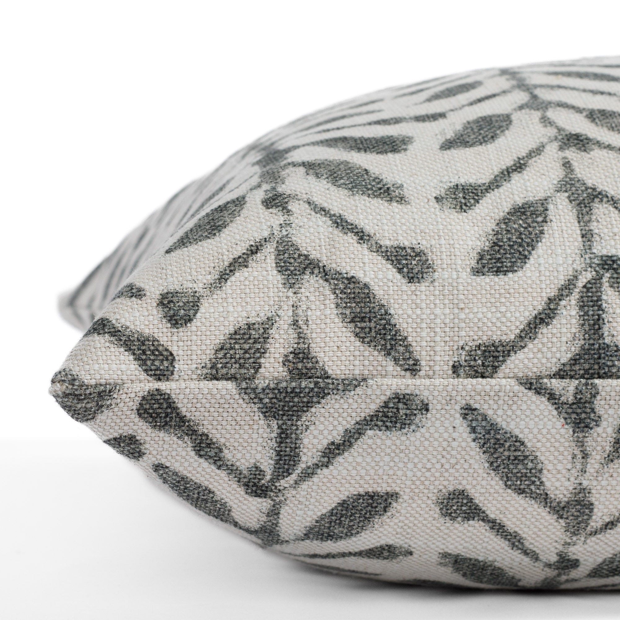 Premium Togo 20x20 Inch Throw Pillow Cover - Black & Natural Cotton Linen Blend - Perfect for Sofa, Bed, Couch Decor and Home Styling